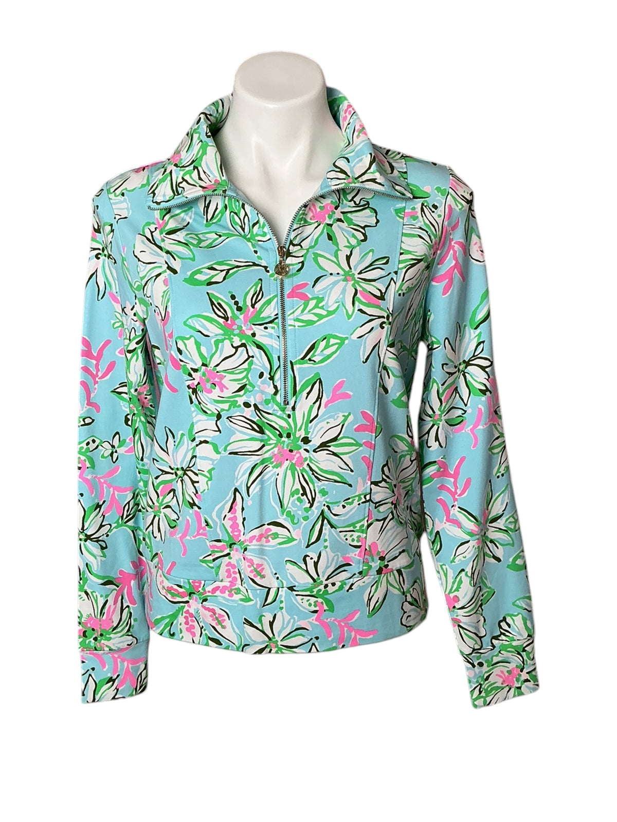Lilly Pulitzer NWT Eleni UPF 50+ Pullover Multi Sun Of A Bun - Size XS