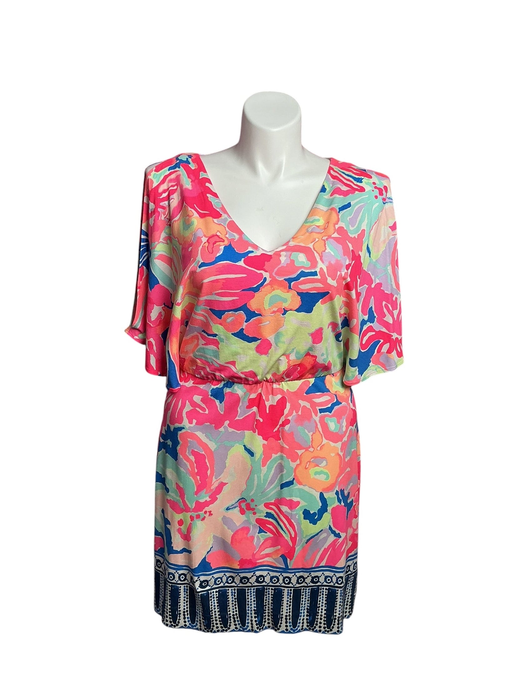 Lilly Pulitzer- NWT Gabrielle Dress Multi Playa Hermosa Engineered Size L