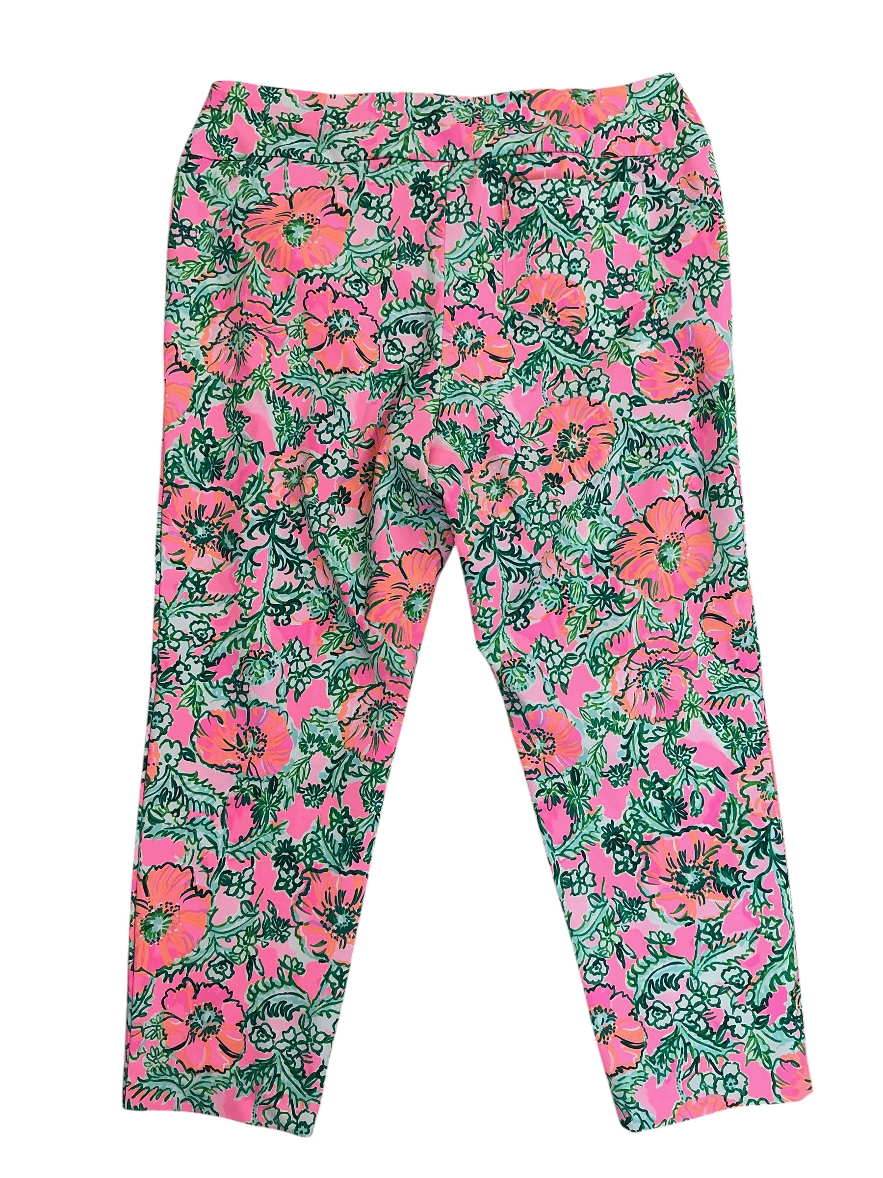 Lilly Pulitzer UPF 50+ Luxletic Corso Pants Soleil Pink Perfect Poppy Golf - Size 16