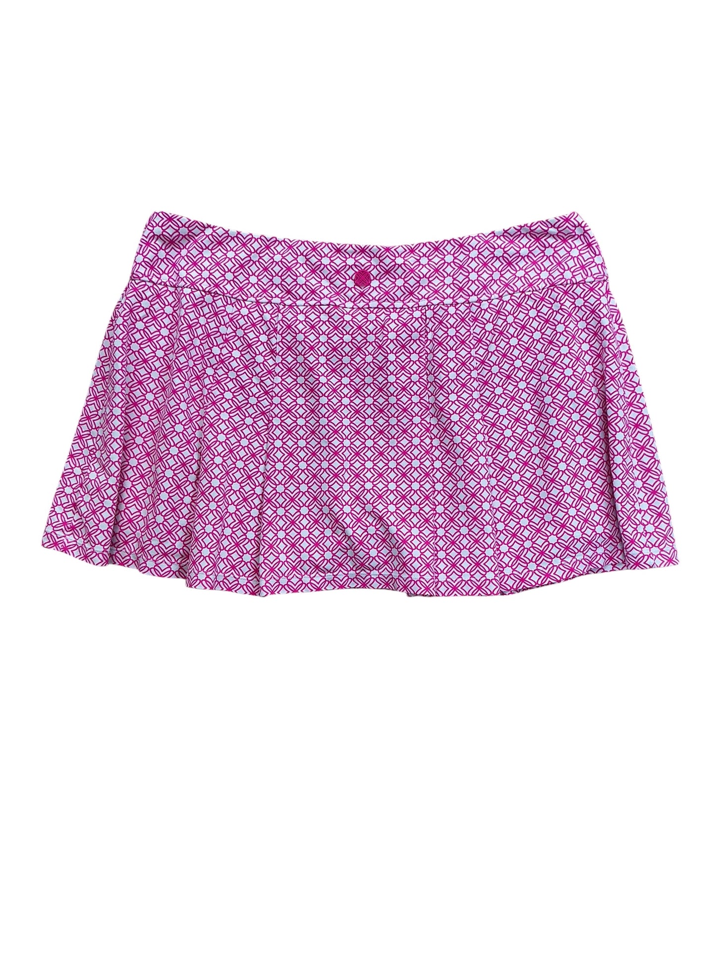 Lilly Pulitzer Luxletic Malaga Skort Passion Fruit Pink X Resort White Butterfly - Size XL
