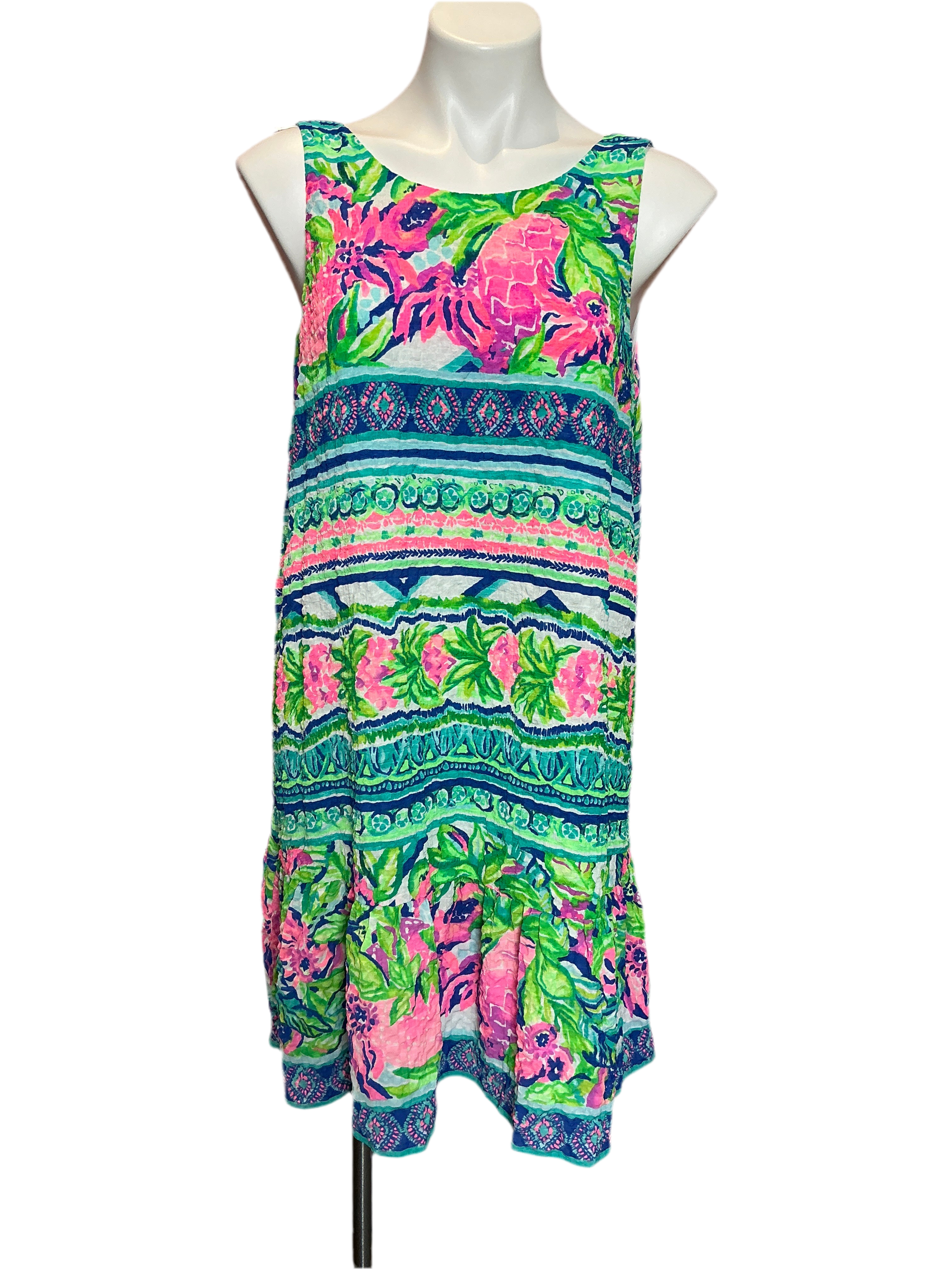 Lilly Pulitzer  HTF Gabriella Dress Multi Daiquiri Shack - Size M