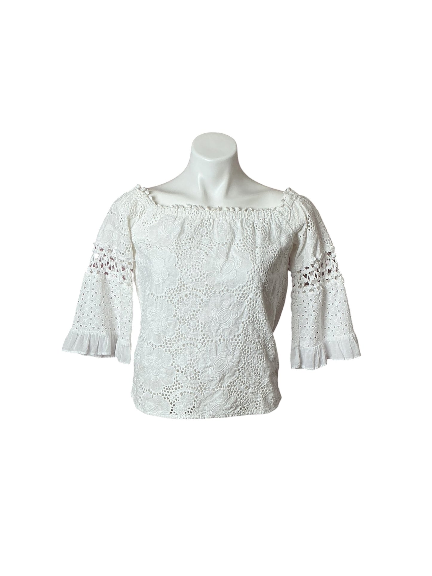 Lilly Pulitzer Top Resort White Jumbo Bouquet Eyelet - Size XXS