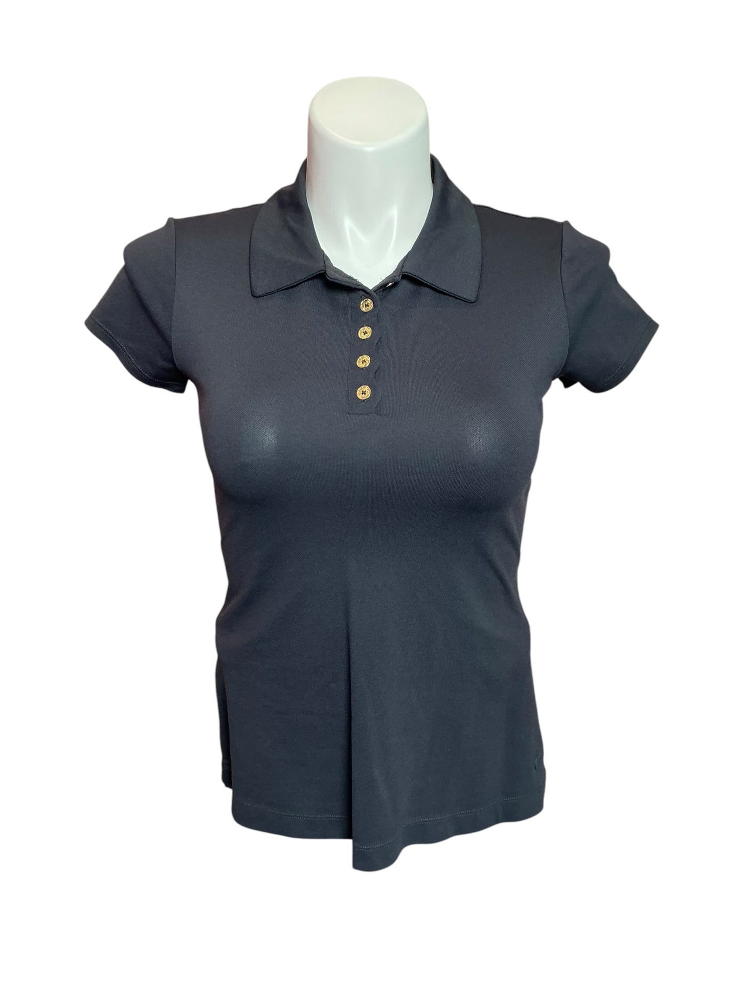 Lilly Pulitzer UPF 50+ Luxletic Frida Scallop Polo Top True Navy - Size S