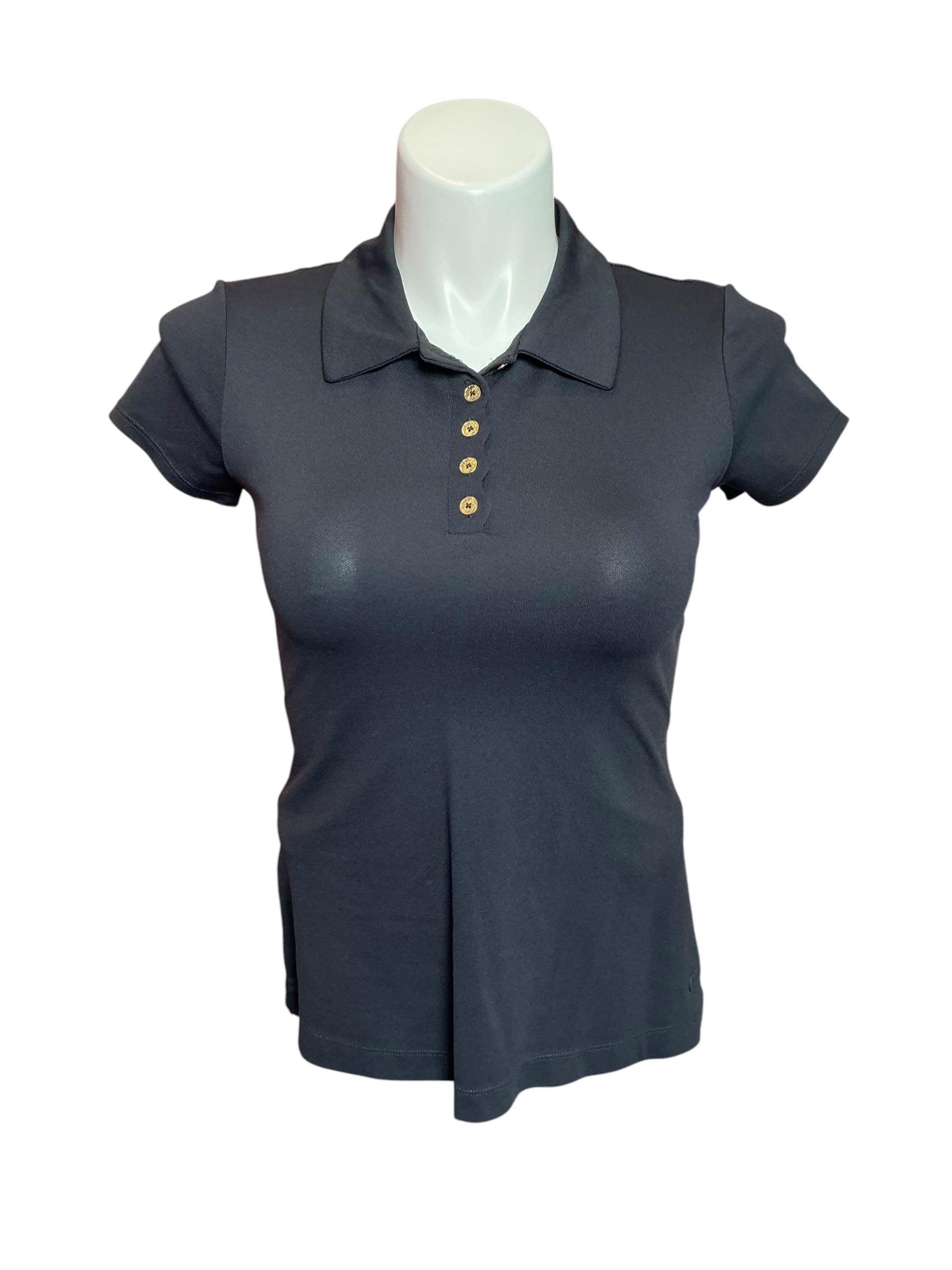Lilly Pulitzer UPF 50+ Luxletic Frida Scallop Polo Top True Navy - Size S