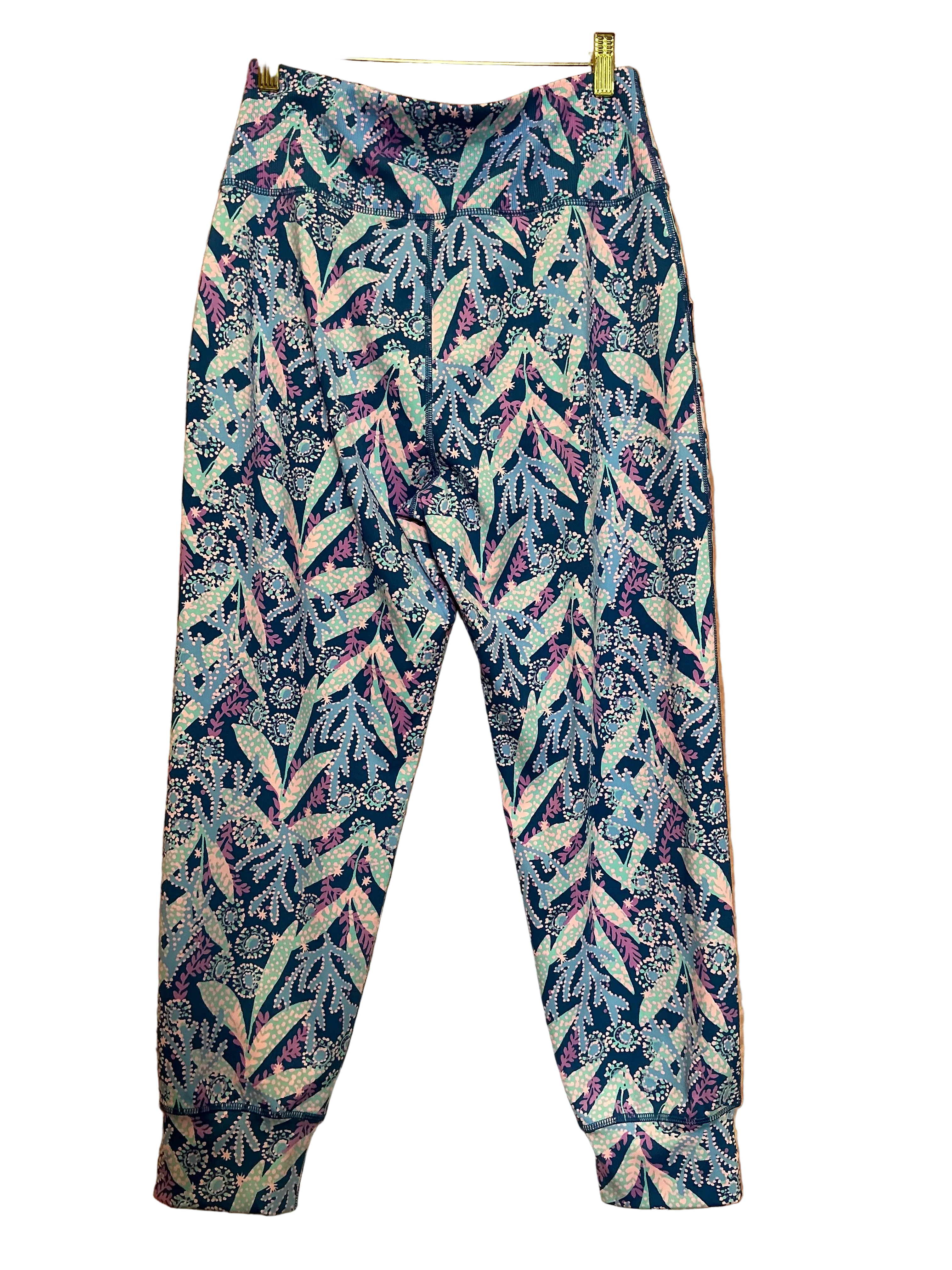 Lilly Pulitzer Blue Star Gazing ISLAND CROP JOGGER PANTS High Rise UPF50 - Size M