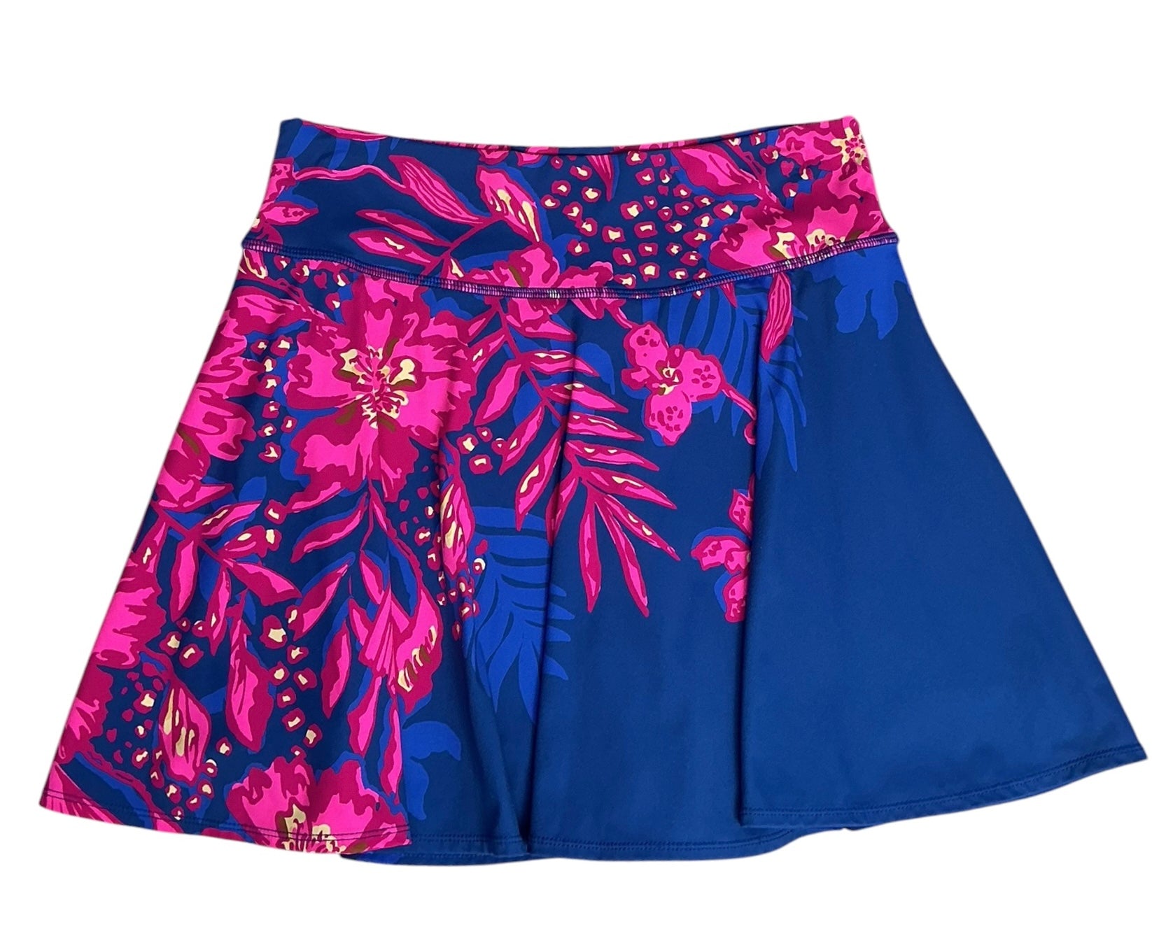 Lilly Pulitzer Barcelona High Rise Skort UPF 50+ Blue Medium Never Ending Summer Engineered - Size M