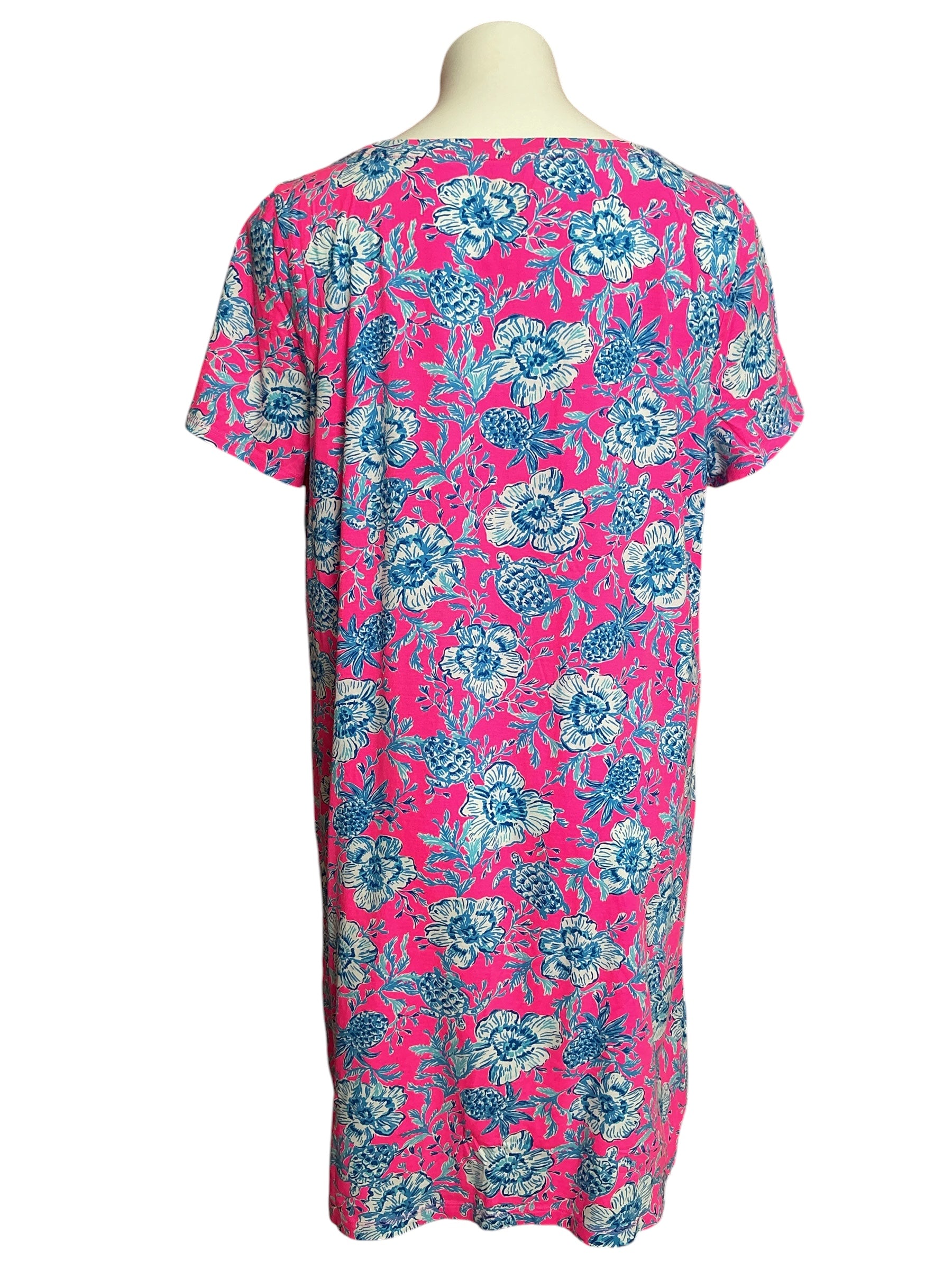 Lilly Pulitzer Cody Short Sleeve Dress Wave N Sea - Size XL