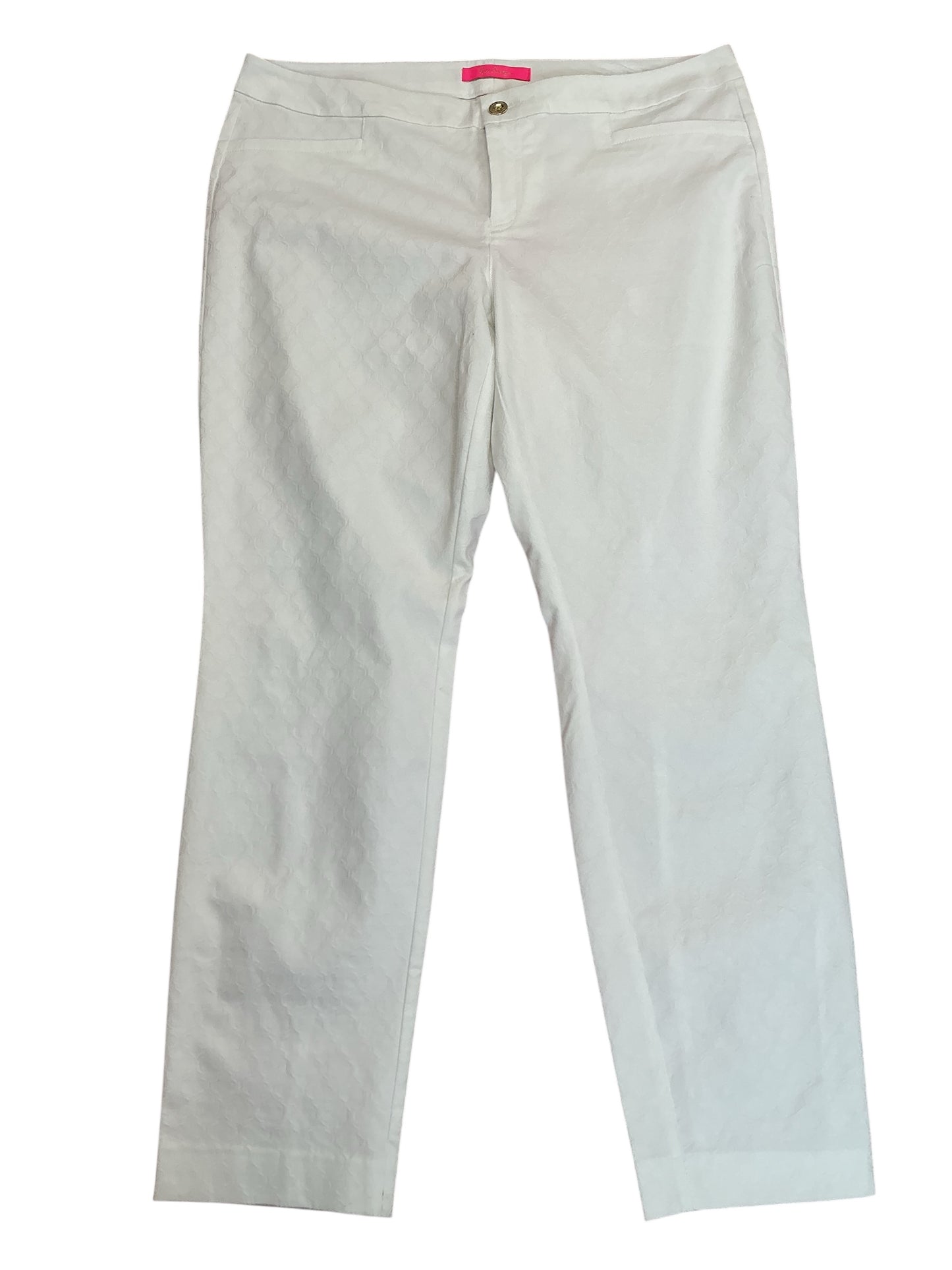 Lilly Pulitzer Kelly Skinny Ankle Pants Resort White - Size 16