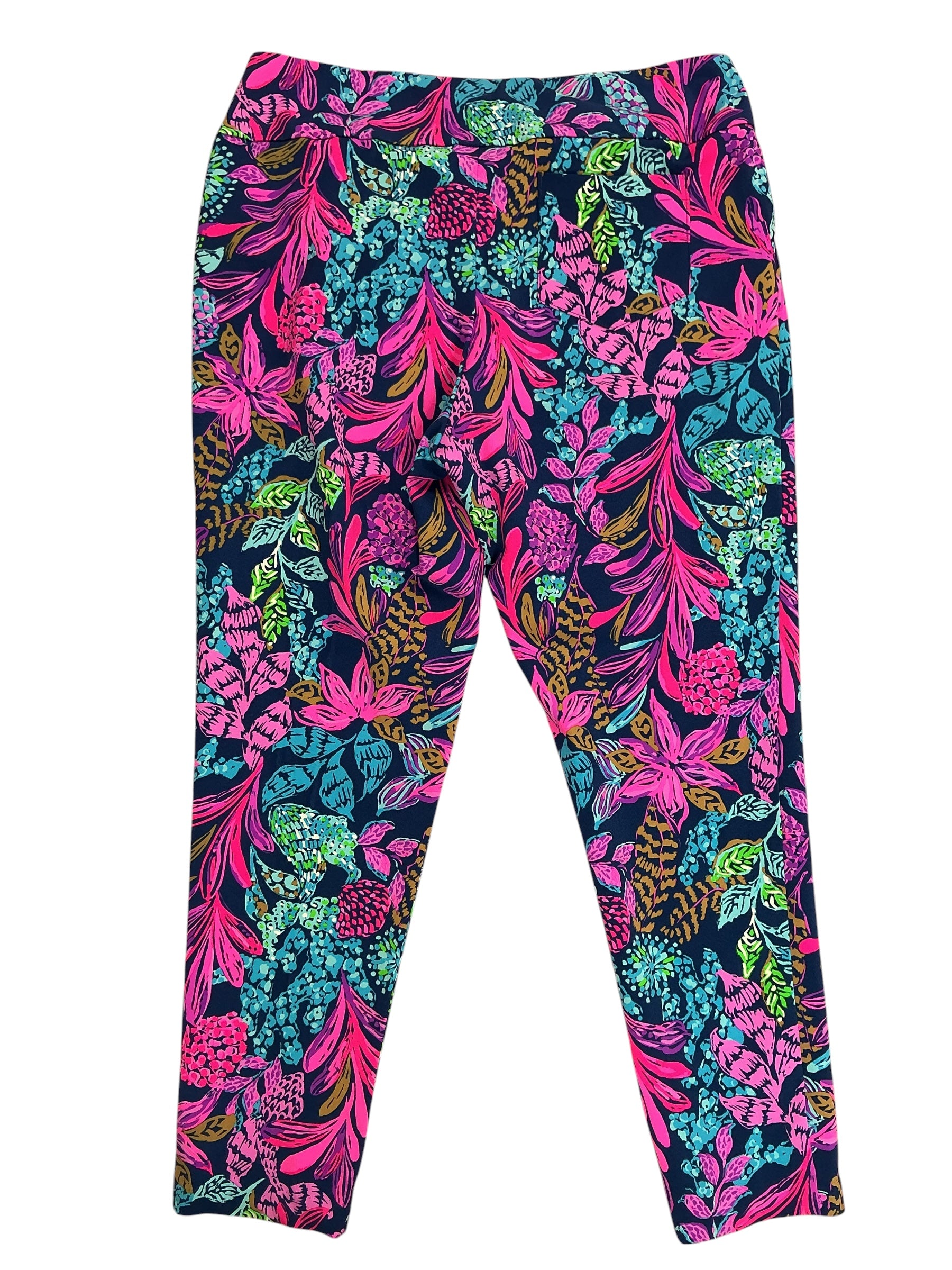 Lilly Pulitzer Emora Knit Pants Onyx Twilight Coral - Size 16