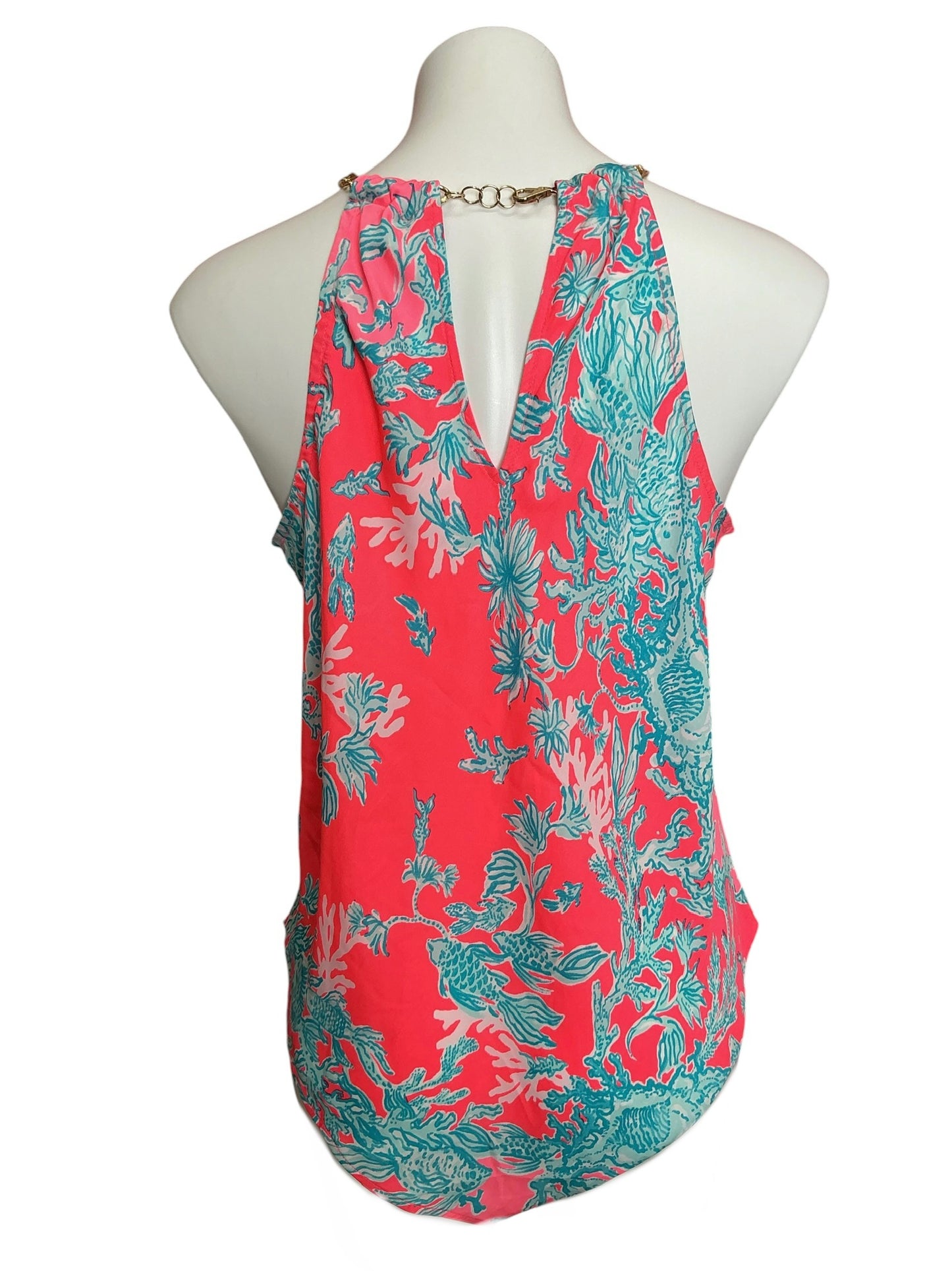 Lilly Pulitzer Cabana Top Shelly Bay Coral Spritz - Size S