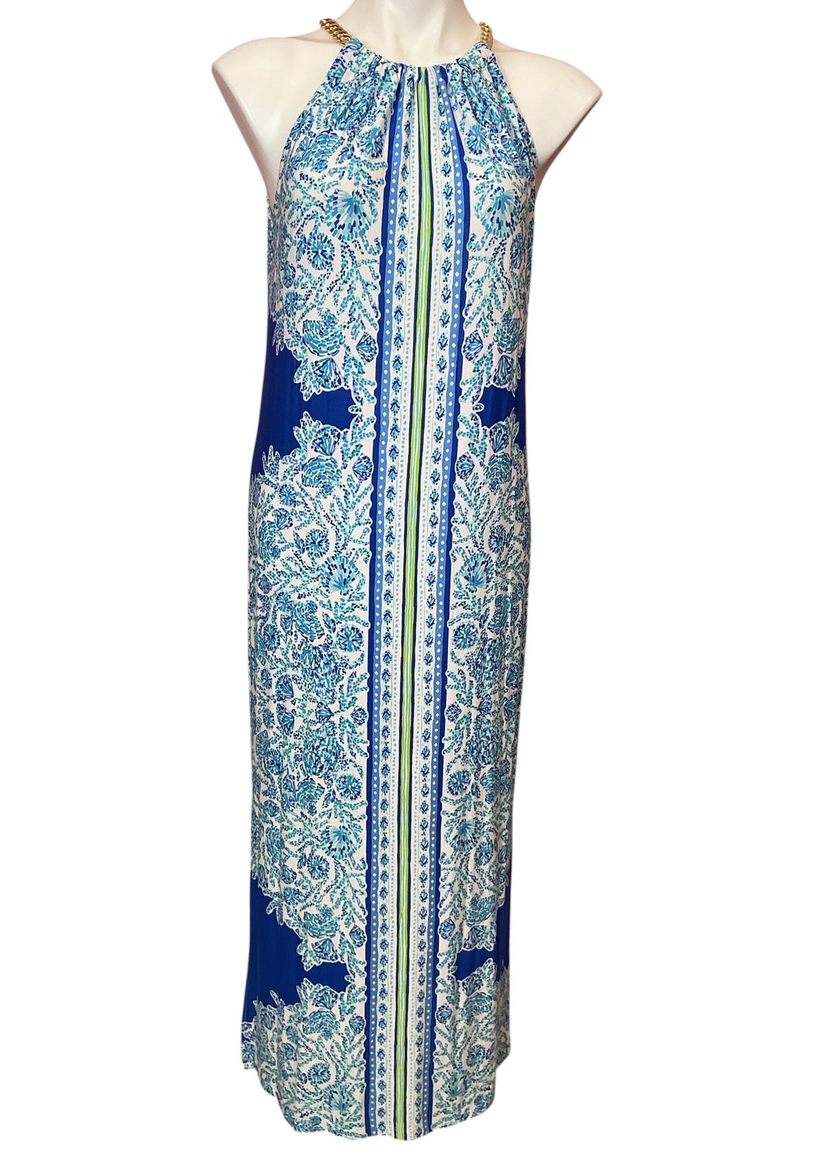 Lilly Pulitzer Bingham Midi Dress Turquoise Oasis Shell Me You Love Me - Size S