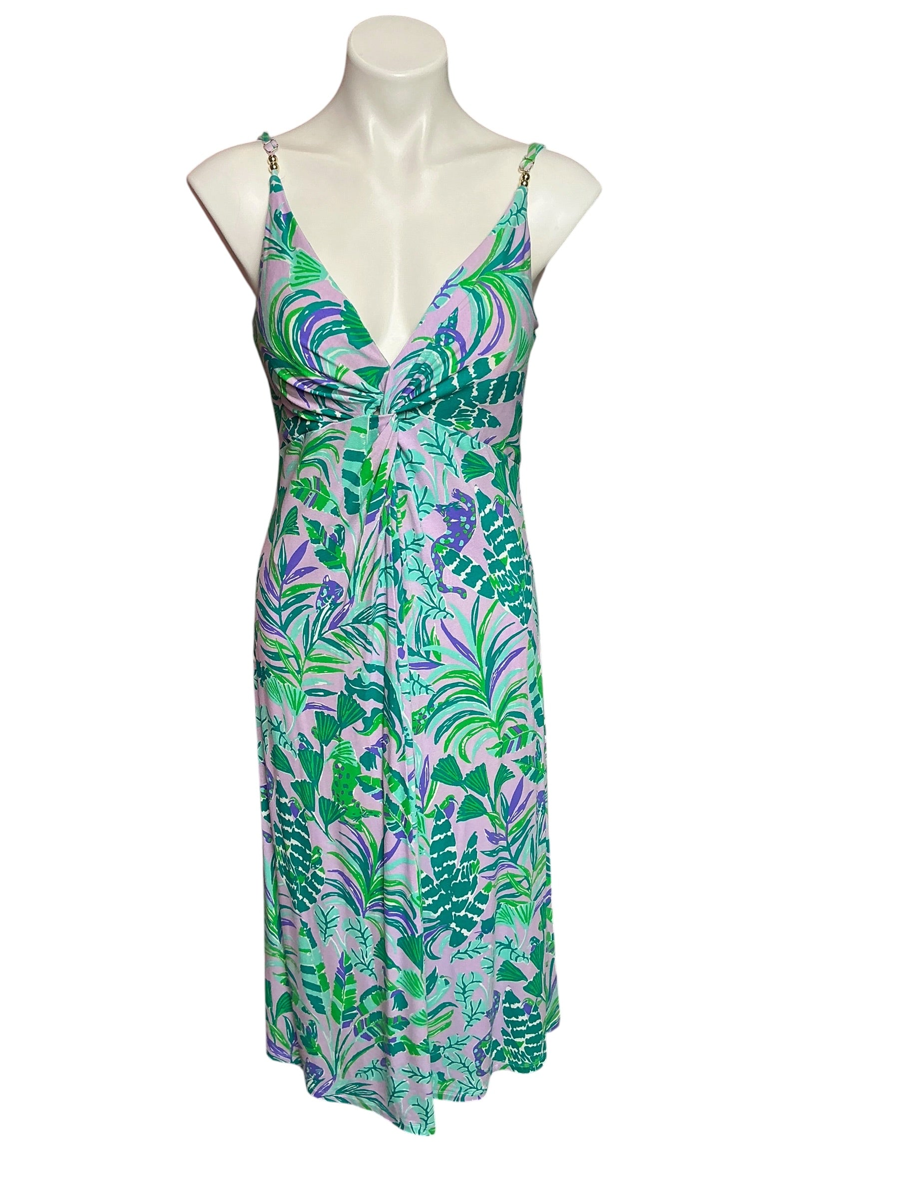 Lilly Pulitzer Quaid Midi Dress Purple Iris On the Chase - Size 14