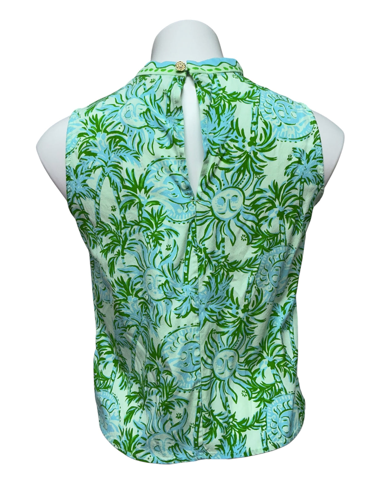 Lilly Pulitzer Anya Top Cool Mint Catchin Rays - Size XXS