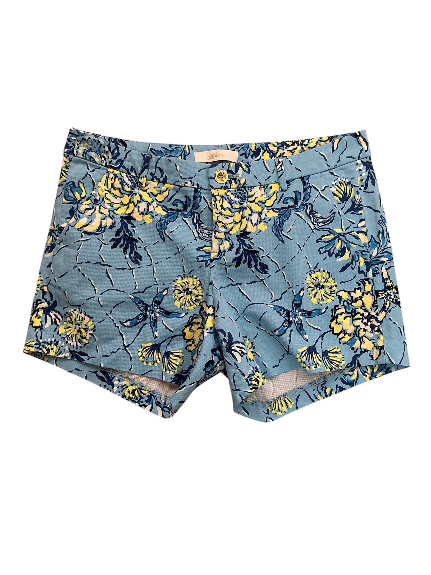 Lilly Pulitzer NWT Callahan Stretch Shorts Bellevue Blue Breakers Beach - Size 8