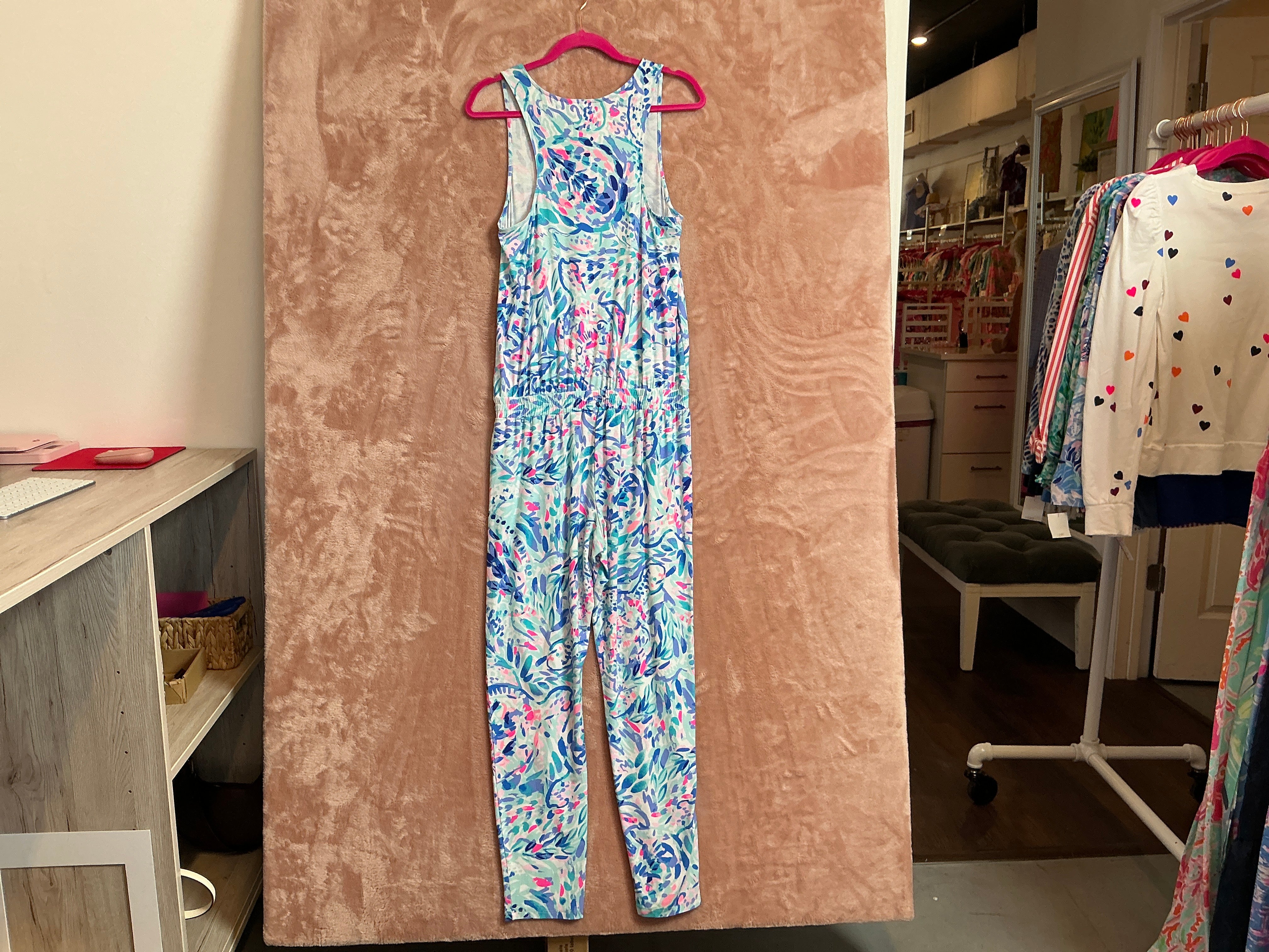 Lilly Pulitzer NWT Paulina Jumpsuit Breakwater T Party Wave - Size M