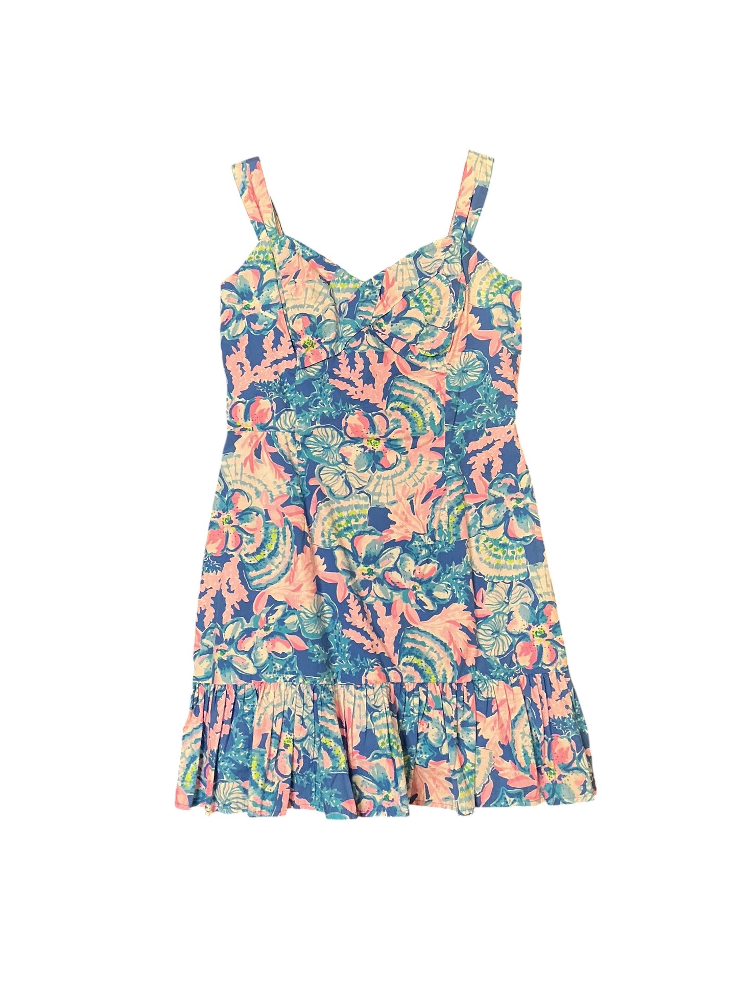 Lilly Pulitzer Lilly Pulitzer Rocko Romper Blue Tang Sitting Seaside - Size 0