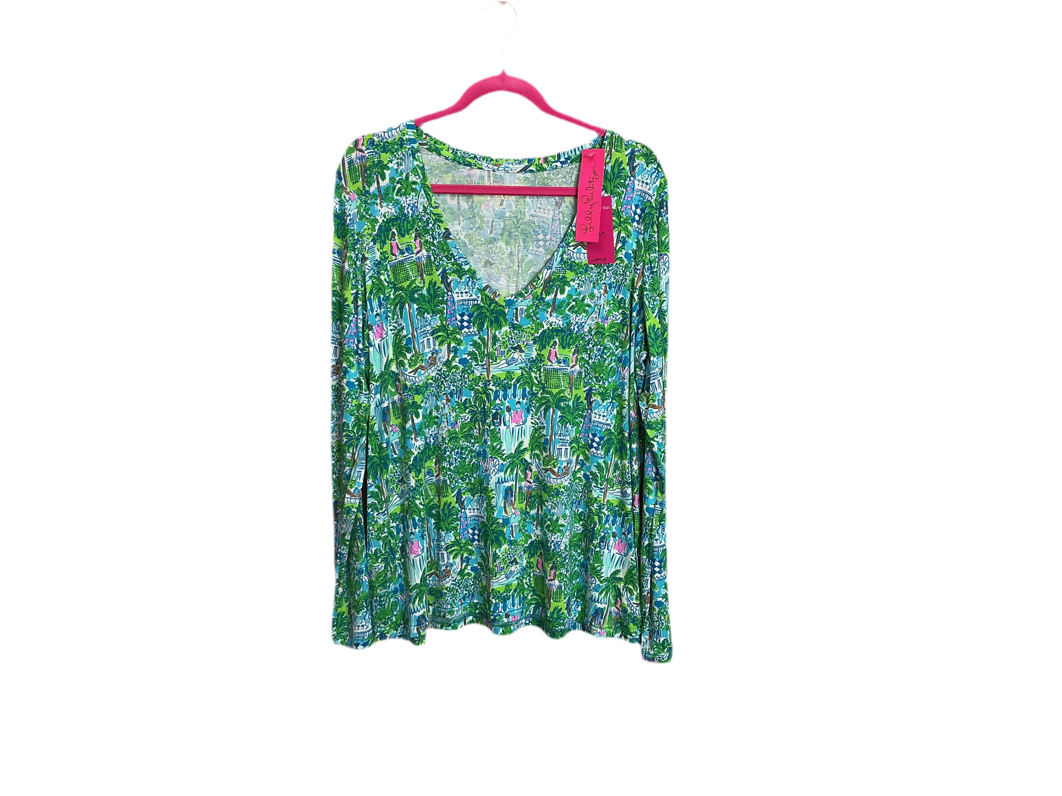Lilly Pulitzer NWT, PJknit Top, Sprout Green Size XL