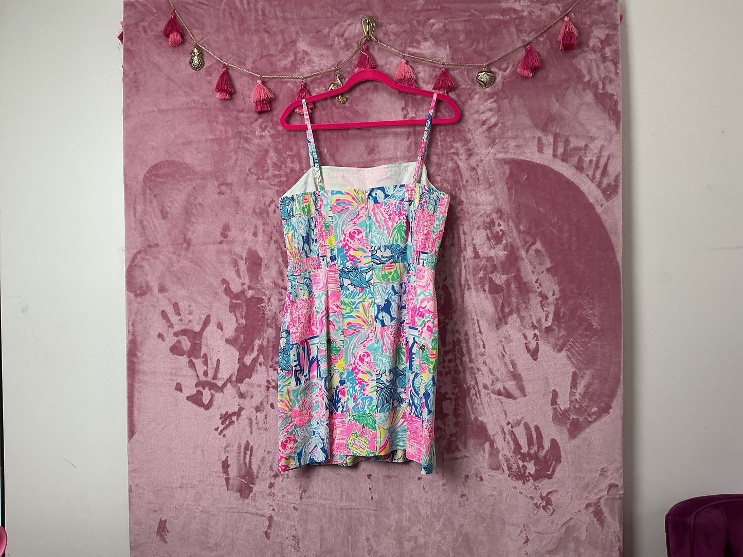 Lilly Pulitzer NWT Jesse Romper Pop Up Summer Remix Patch - Size 14