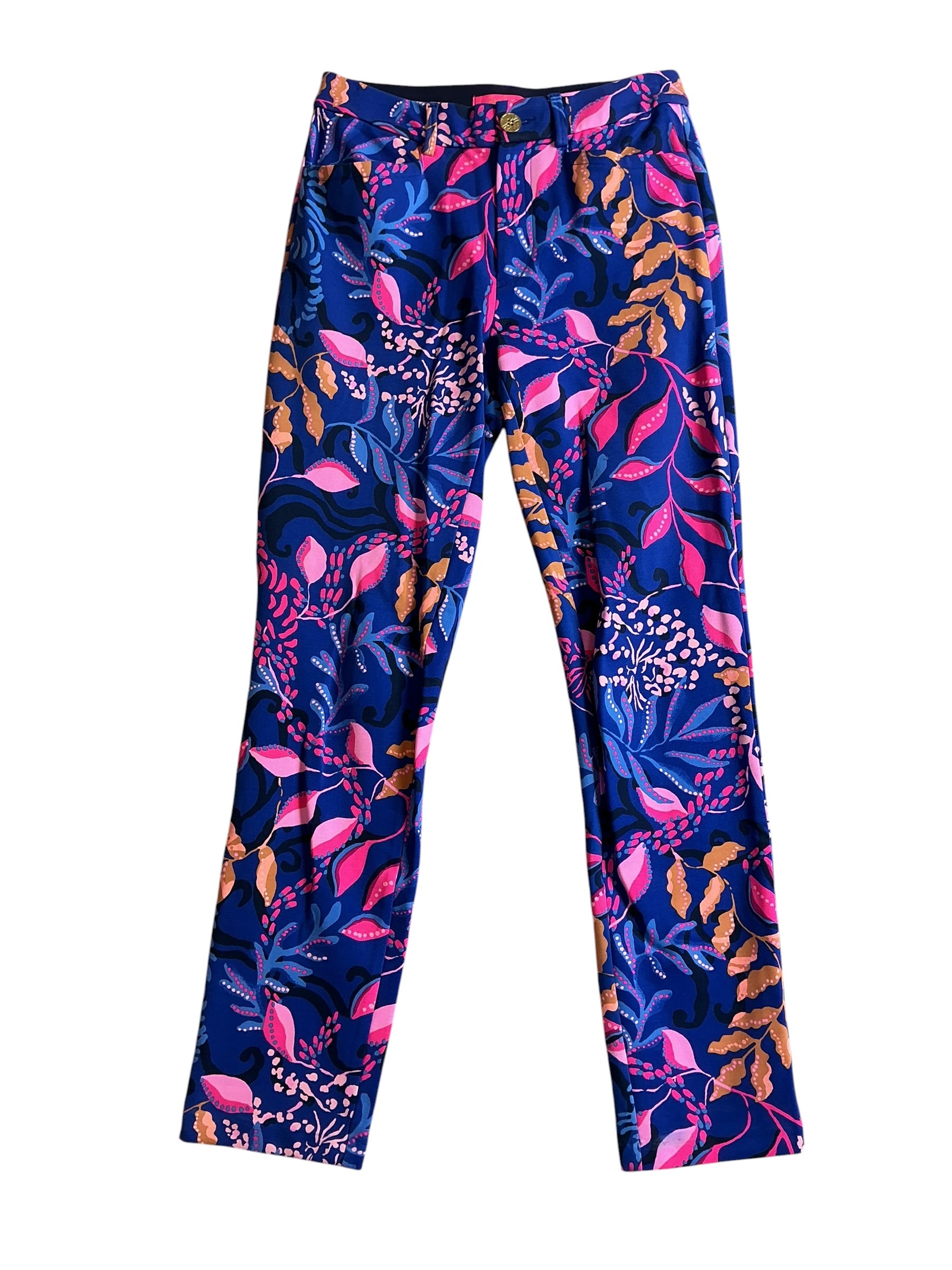 Lilly Pulitzer Kelly Knit Pant - Borealis Blue Absolute Purrfection - Size 2