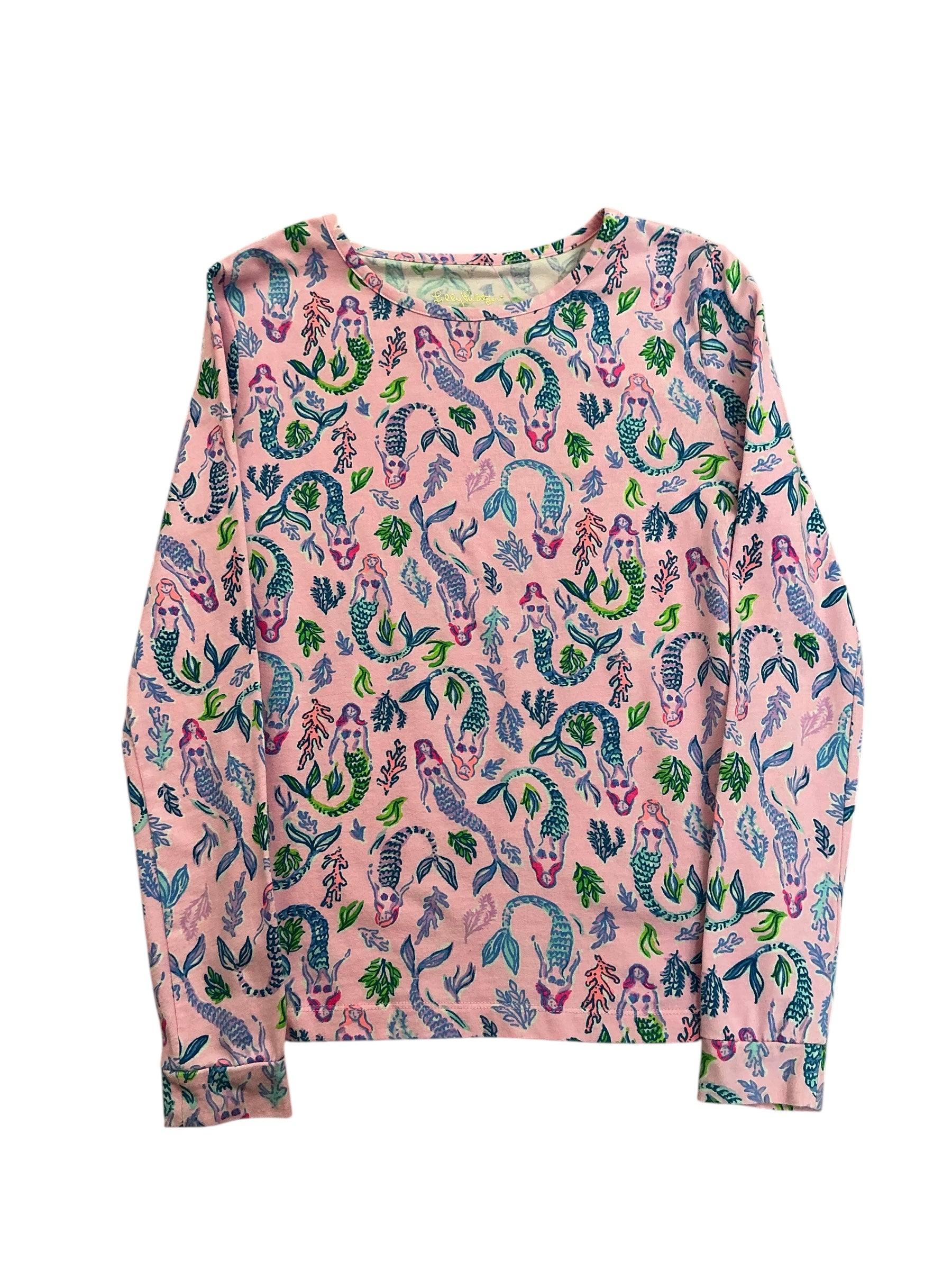 Lilly Pulitzer Girls Mini Sammy Pajamas Set Pink Blossom Girls Night Out - Size 12