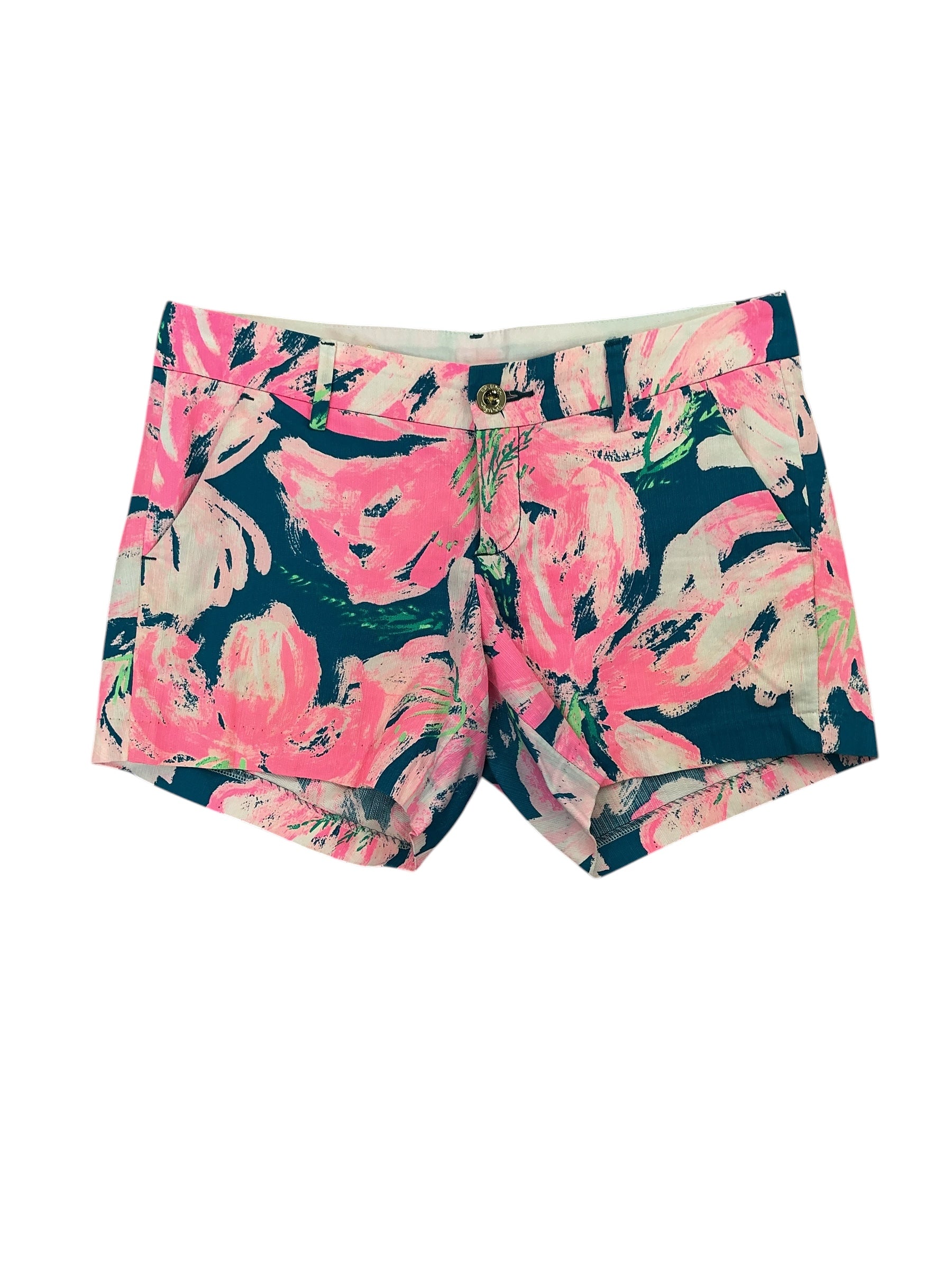 Lilly Pulitzer Callahan Shorts Bright Navy In The Vias - Size 4
