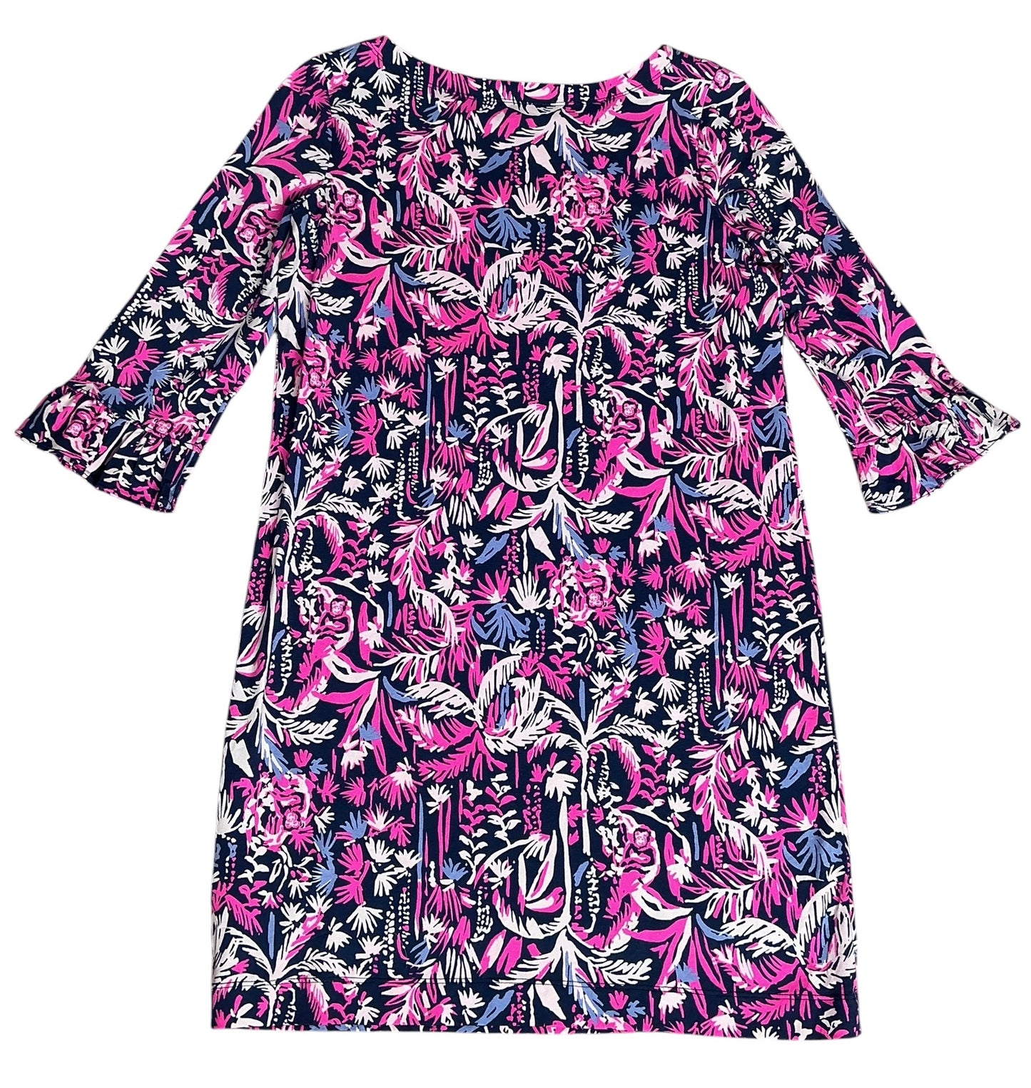 Lilly Pulitzer Girls Mini Sophie Dress Bright Navy Swing of Things - Size XL(12-14)