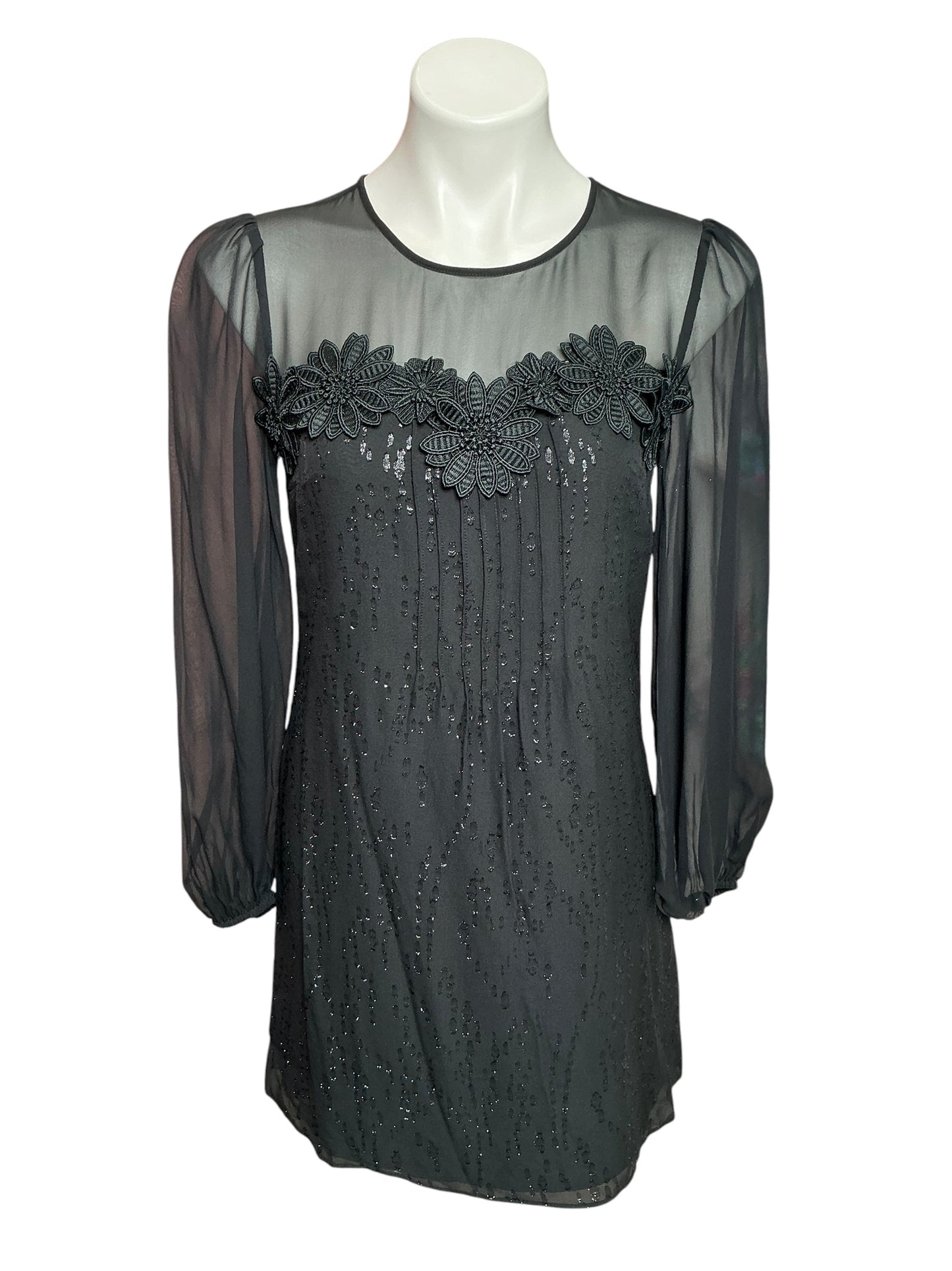 Lilly Pulitzer NWT Gail Silk Dress Noir Fish Clip Chiffon - Size 0