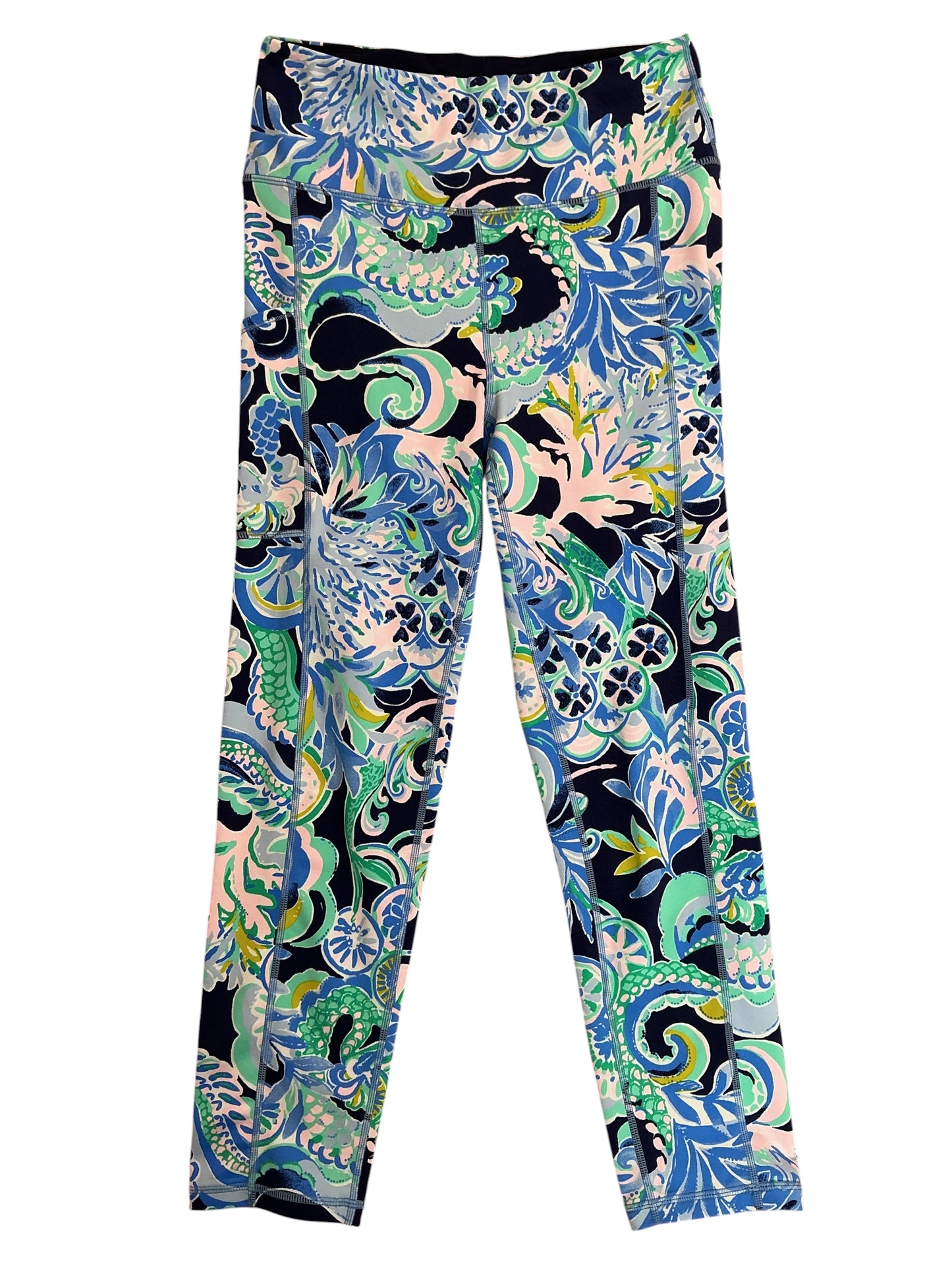 Lilly Pulitzer Luxletic Weekender Crop Leggings Sirens And Spirits - Size M