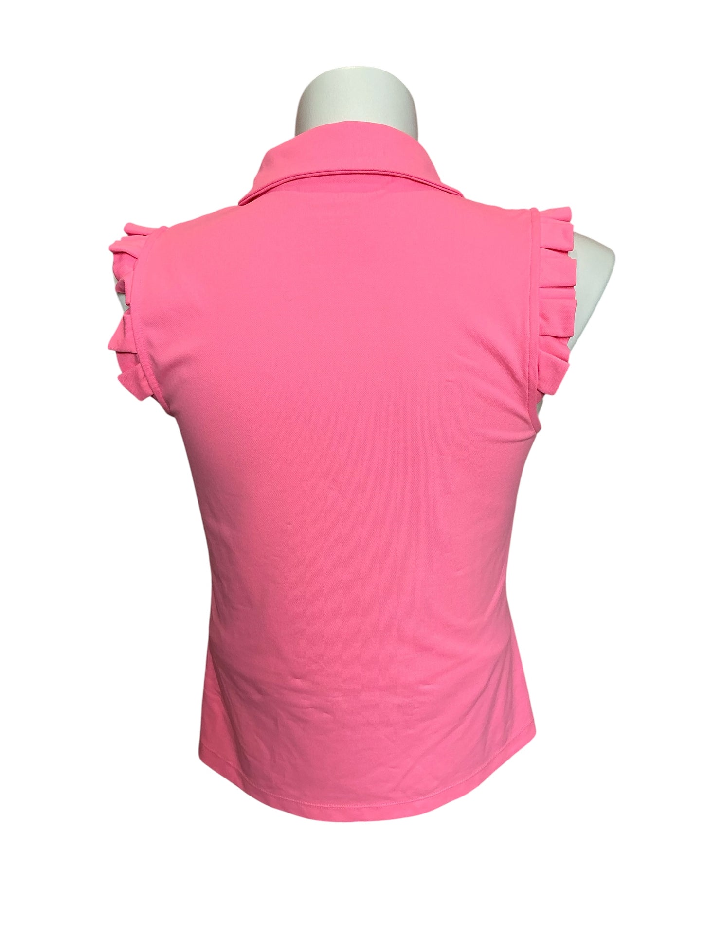 Lilly Pulitzer NWT Frida Sleeveless Ruffle Top Lilly’s Coral - Size L