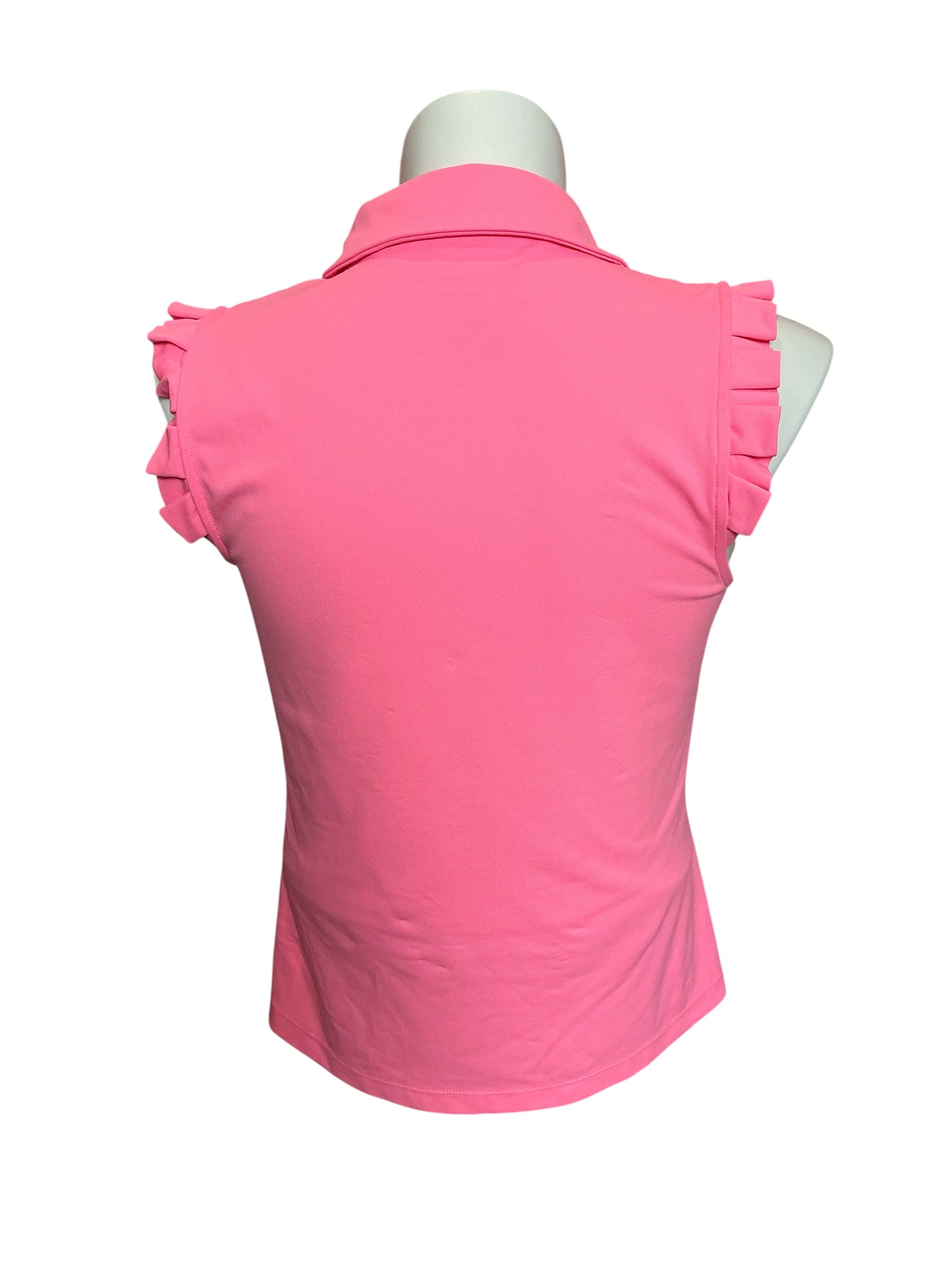 Lilly Pulitzer NWT Frida Sleeveless Ruffle Top Lilly’s Coral - Size L