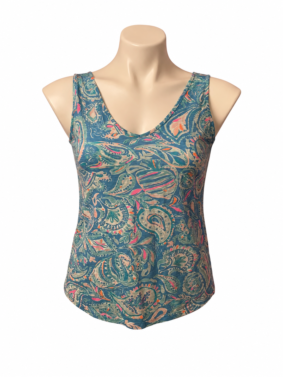 Lilly Pulitzer Gigi Tank Top Zanzibar Blue Fish Kiss - Size XXS