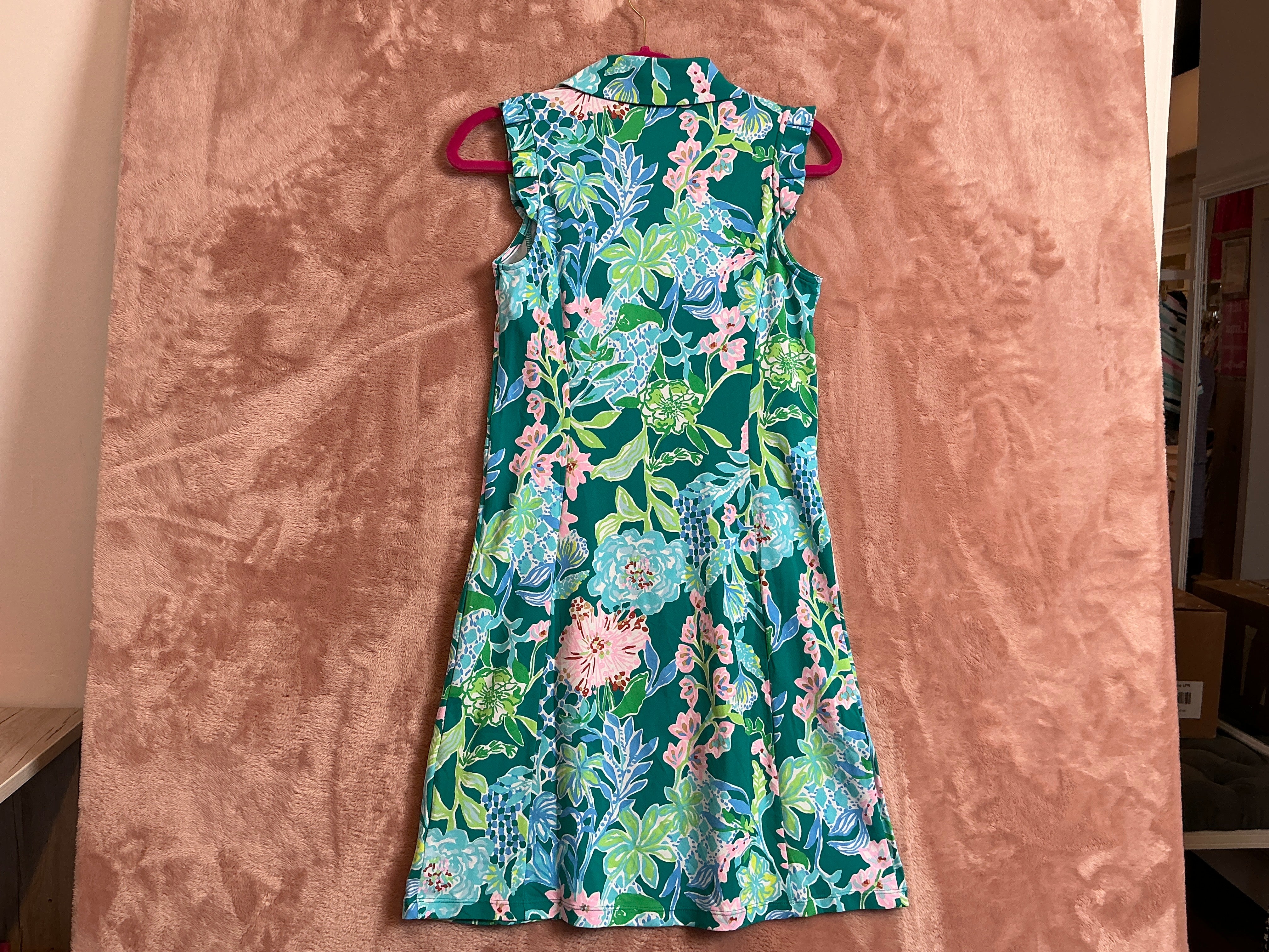 Lilly Pulitzer NWT -Silvia Dress UPF 50+ - Multi Hot On The Vine - Size XS