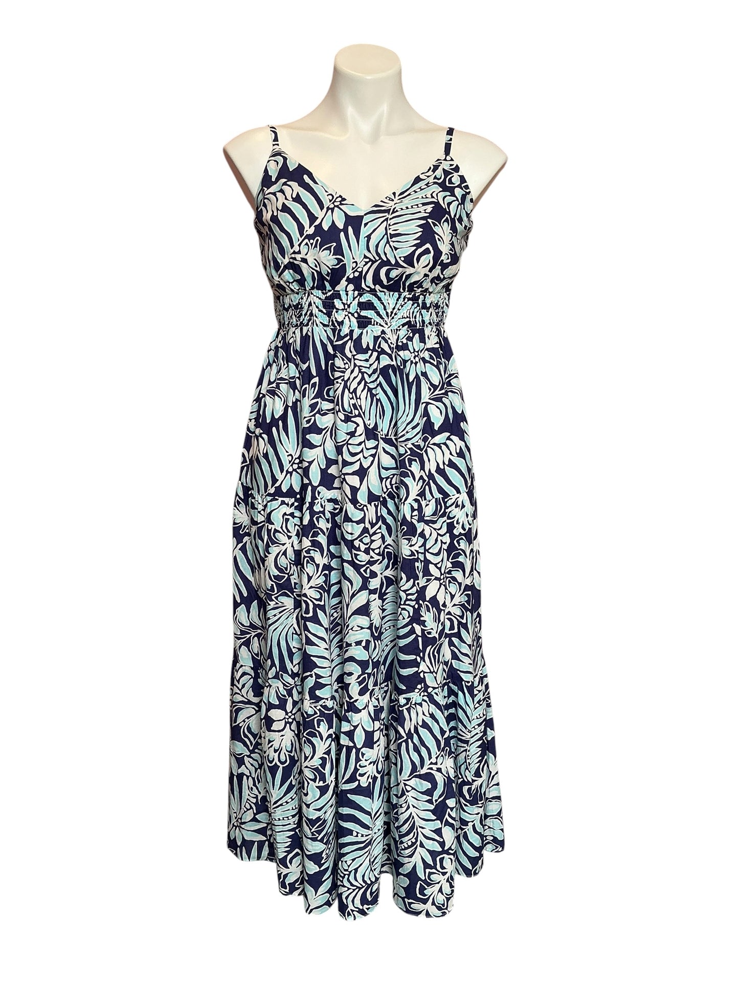 Lilly Pulitzer NWT Zanna Cotton Midi Dress Sapphire Pool Summer Shorelines - Size 4