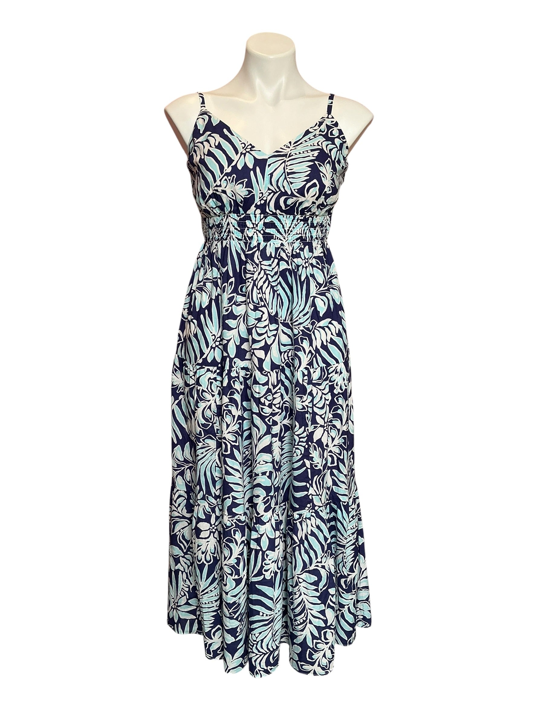 Lilly Pulitzer NWT Zanna Cotton Midi Dress Sapphire Pool Summer Shorelines - Size 4