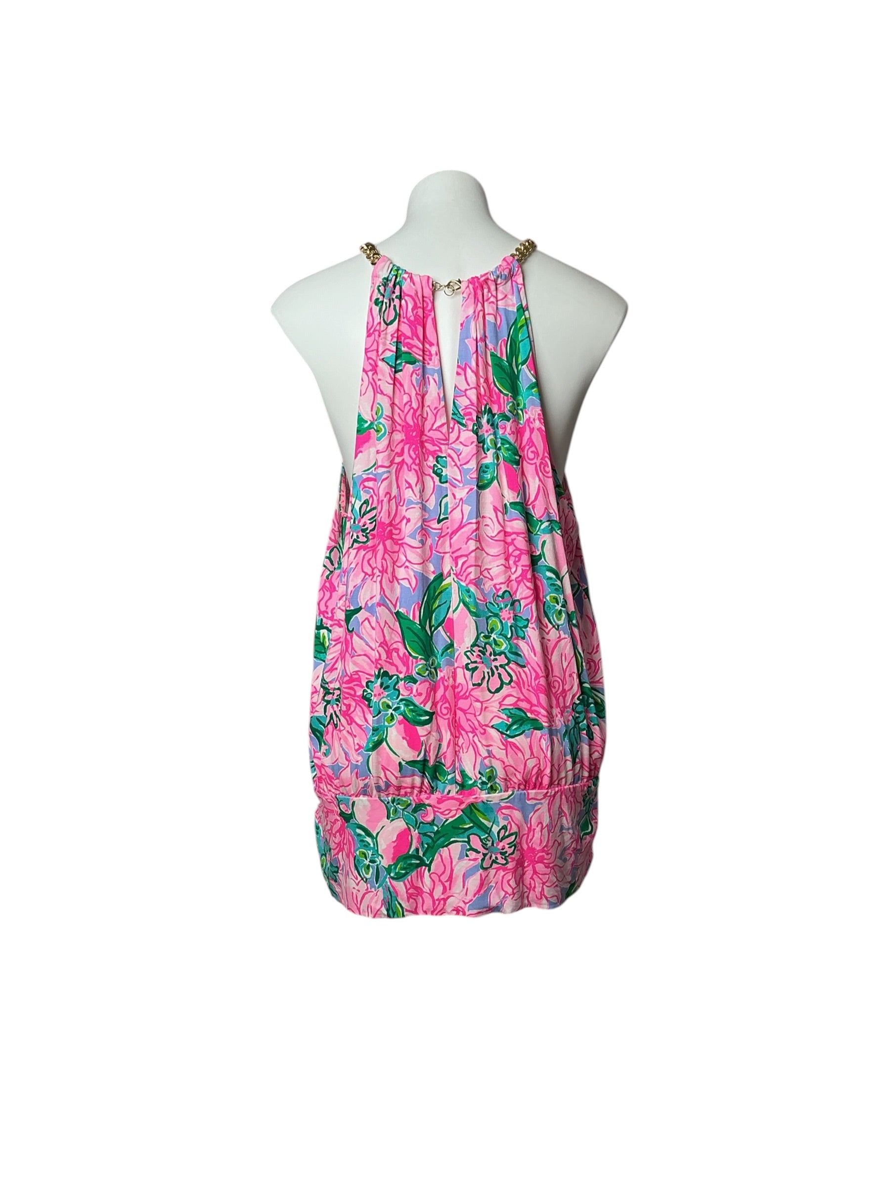 Lilly Pulitzer Bowen Halter Top Pink Blossom - Size XL