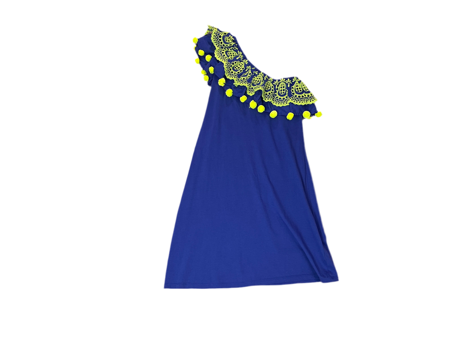 Lilly Pulitzer Idara One-Shoulder Ruffle Dress - Corisca Blue - Size XXS