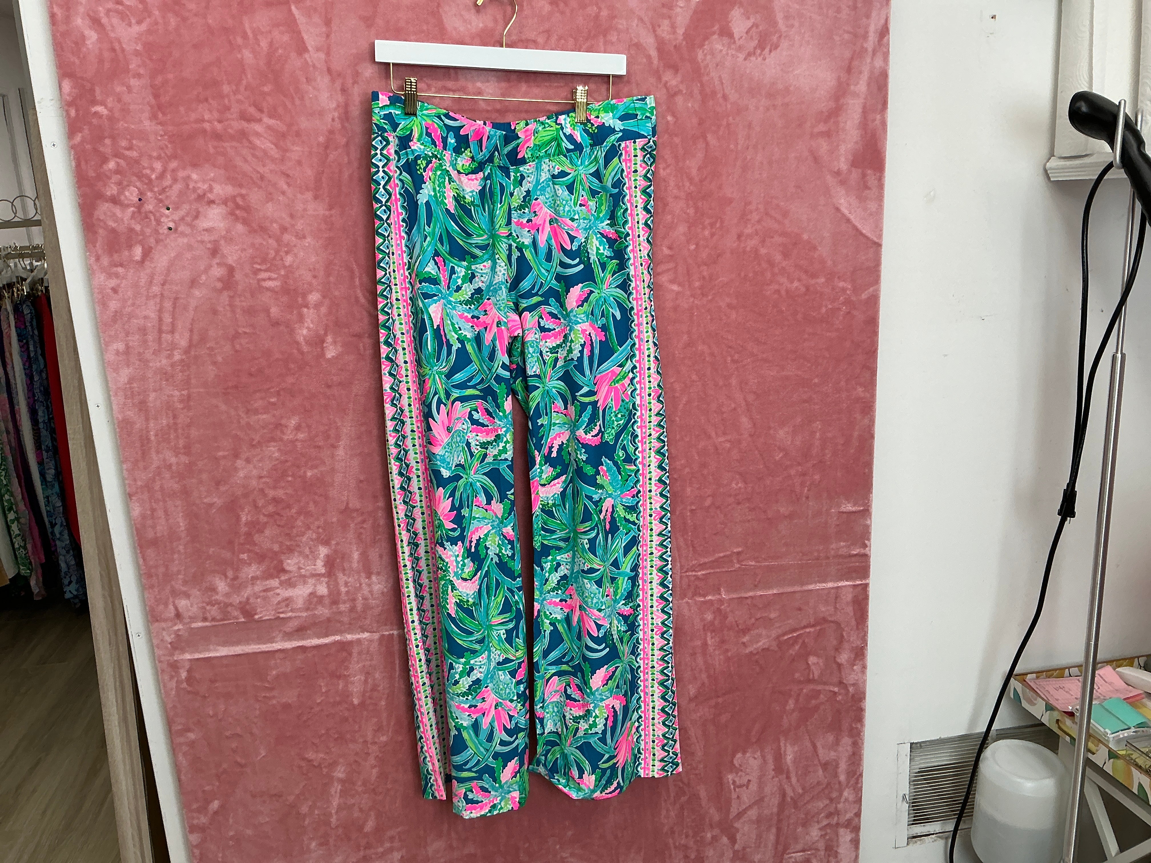 Lilly Pulitzer Bal Harbor Palazzo Pants NWT, Macaw Blue , Size L