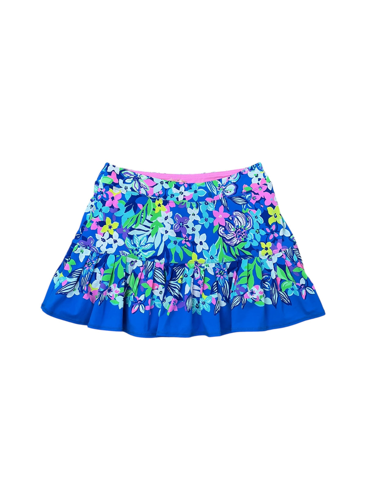 Lilly Pulitzer NWT Taye Skort UPF 50+ Borealis Blue Social Sunset Engineered - Size S
