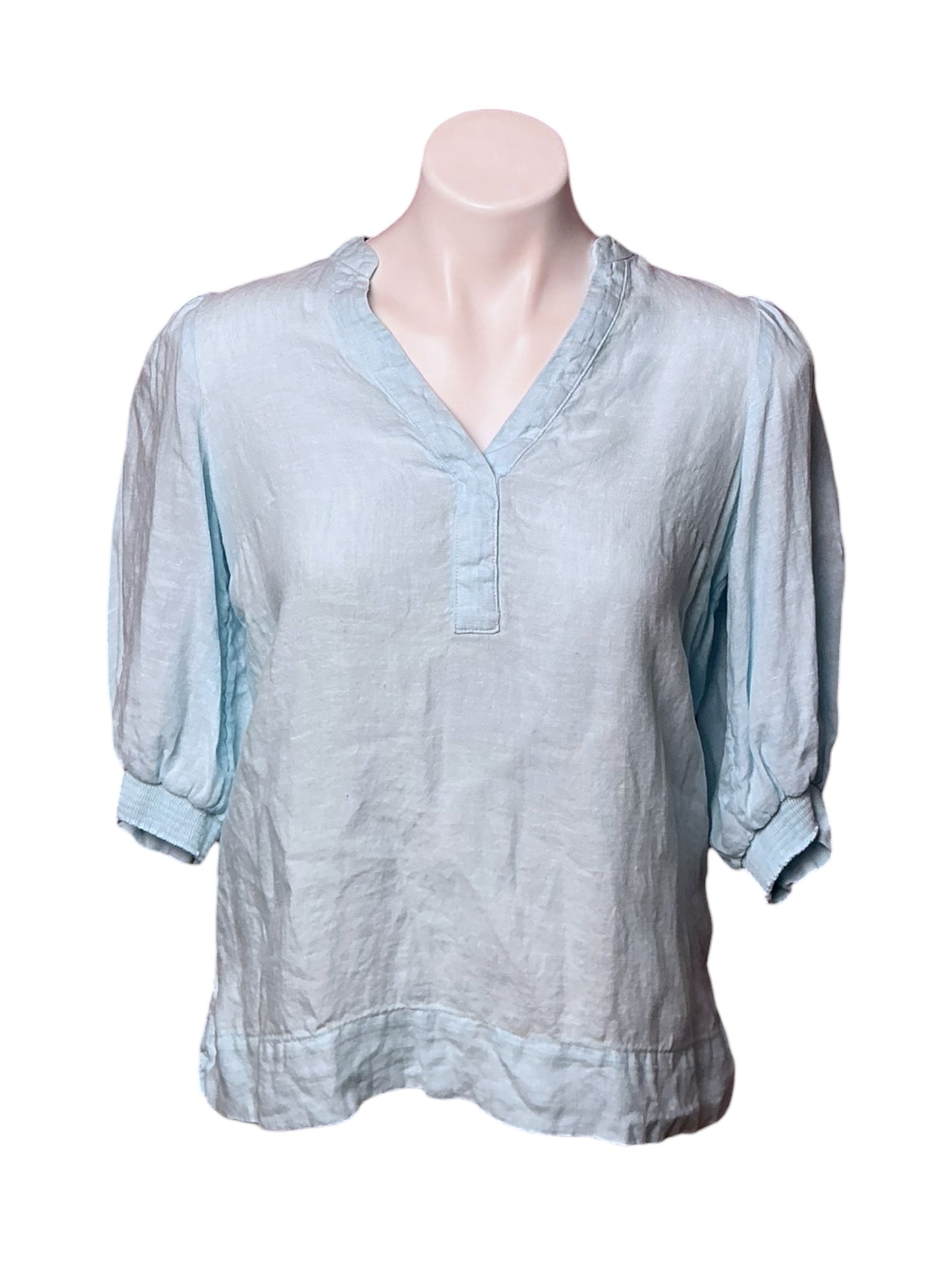 Lilly Pulitzer Mialeigh Linen Top Capri Blue - Size 00