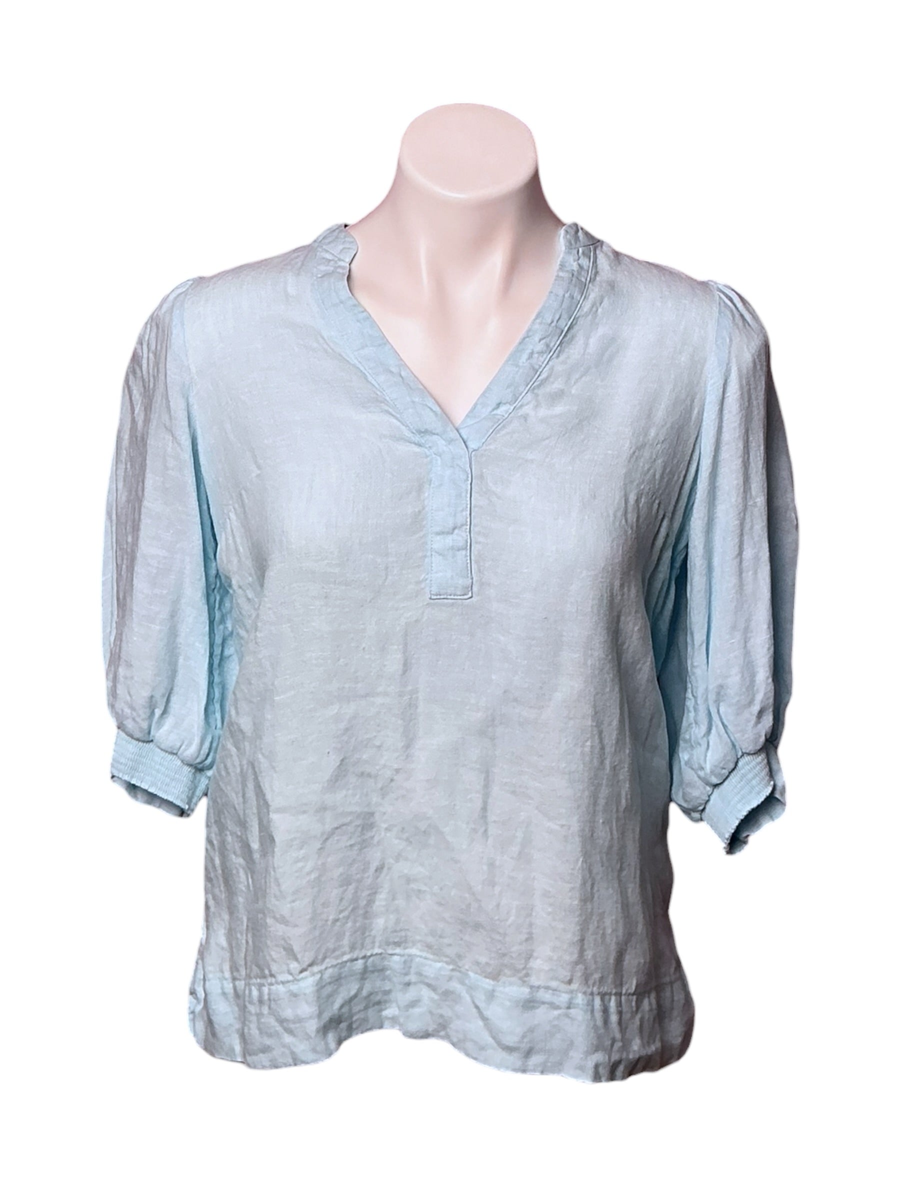Lilly Pulitzer Mialeigh Linen Top Capri Blue - Size 00
