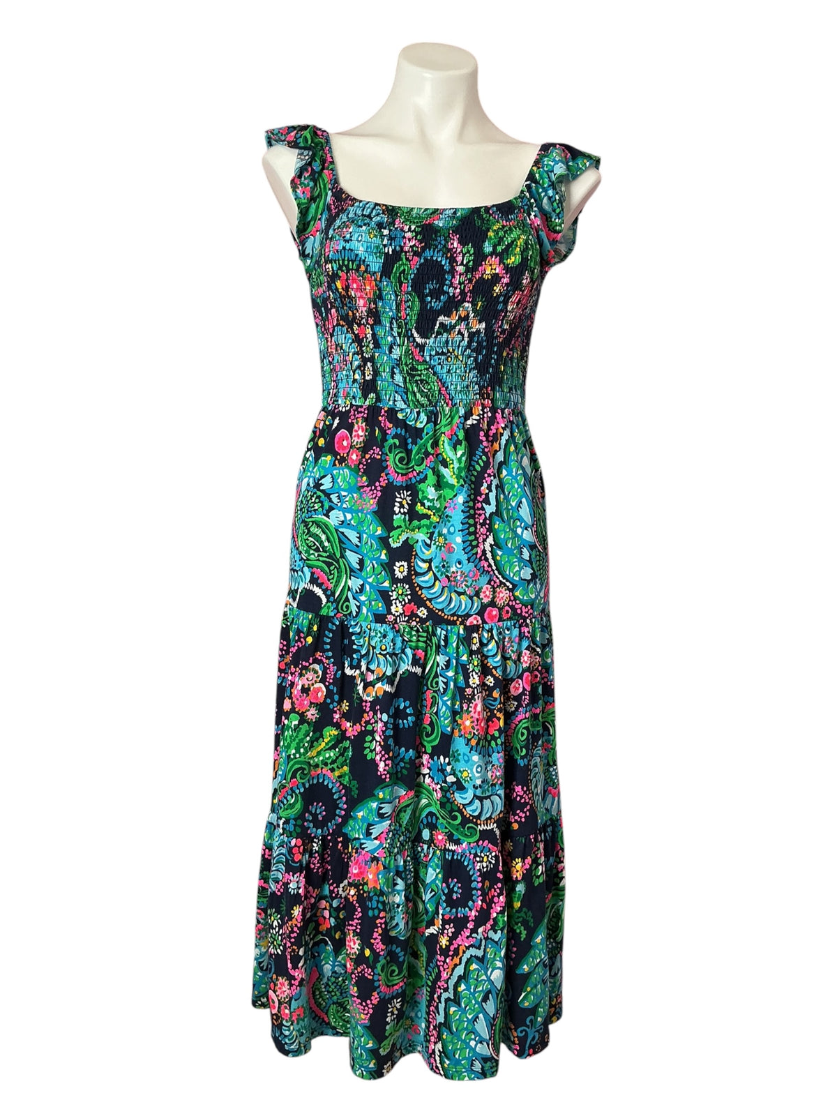 Lilly Pulitzer Mini Jilly Midi Dress Living the Dream Paisley - Size XL