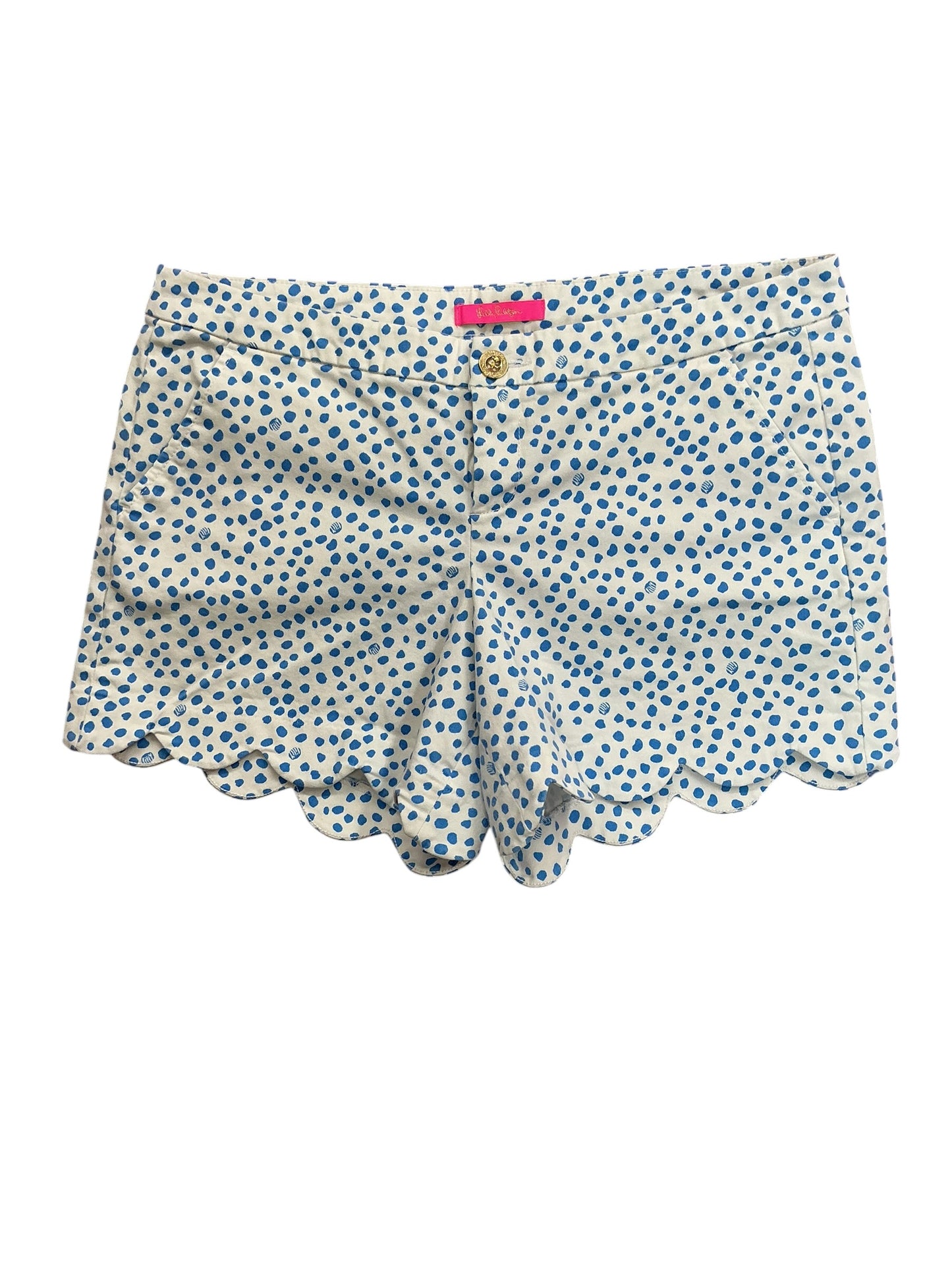Lilly Pulitzer Buttercup Shorts Zanzibar Blue Lilly’s Dot Inverted - Size 14