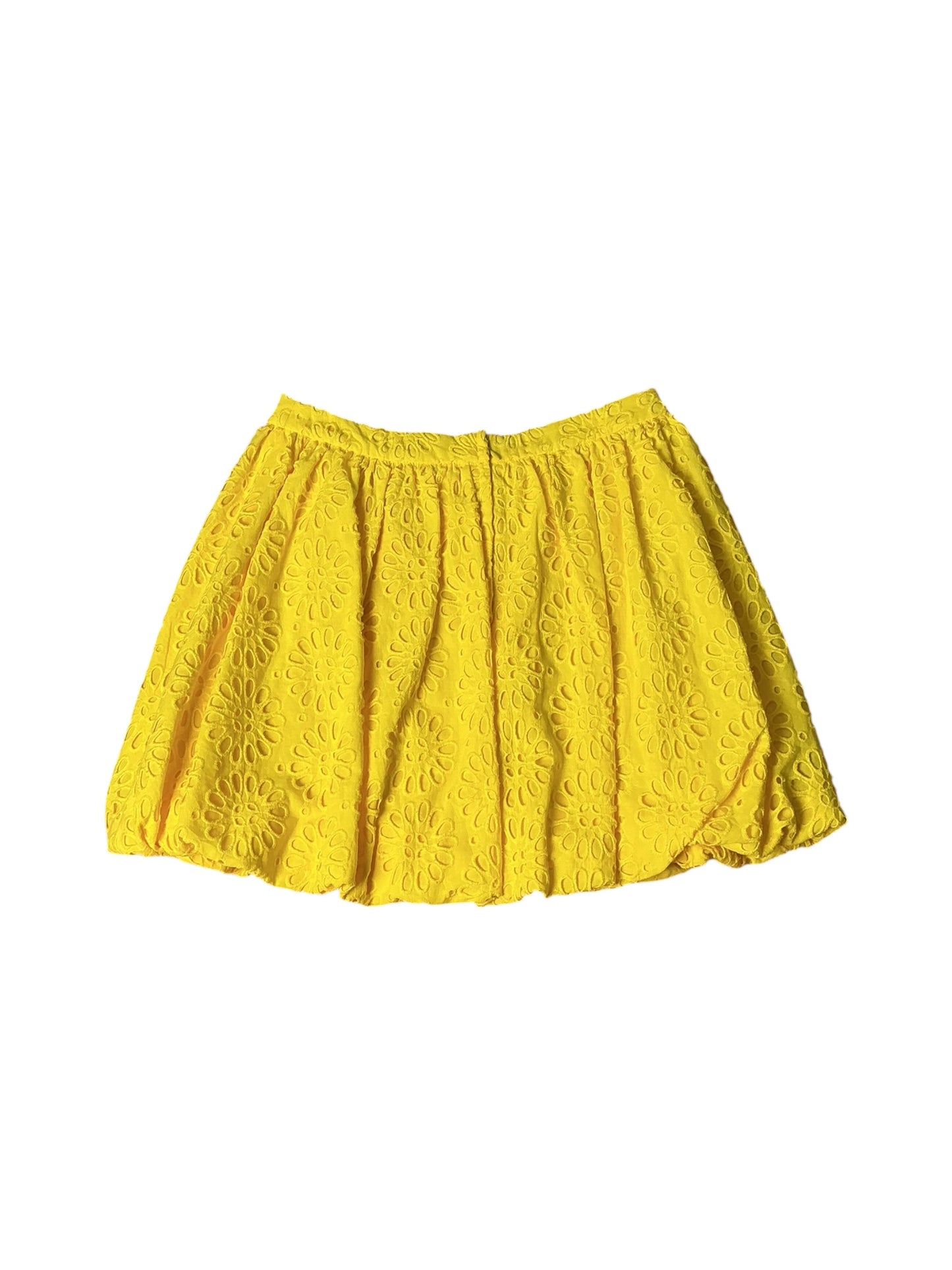 Lilly Pulitzer NWT Leah Skirt Resort Yellow Oversized Pinwheel Eye - Size 2