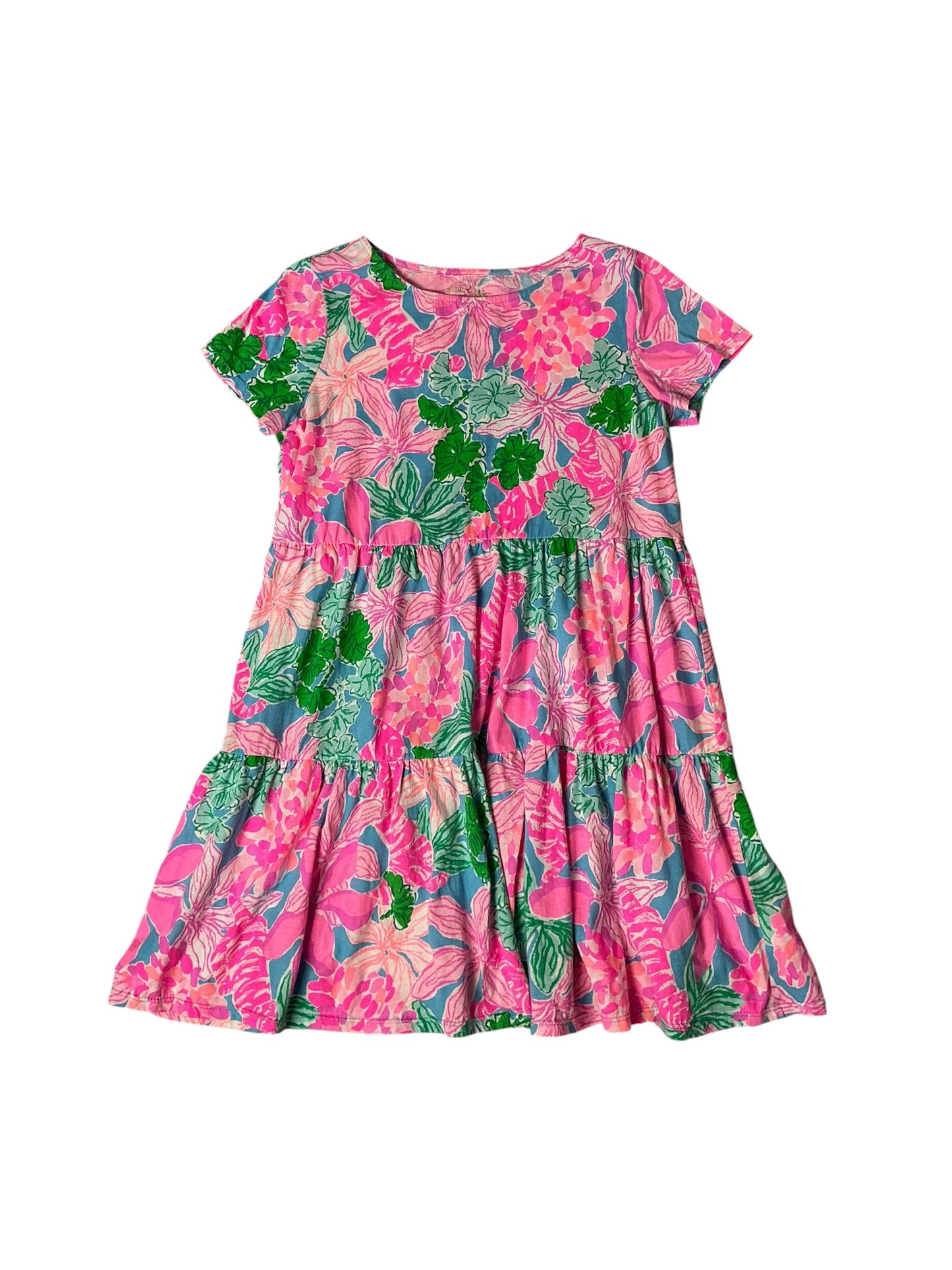 Lilly Pulitzer Girls Mini Geanna Swing Dress Splashdance - Size XL (12-14)