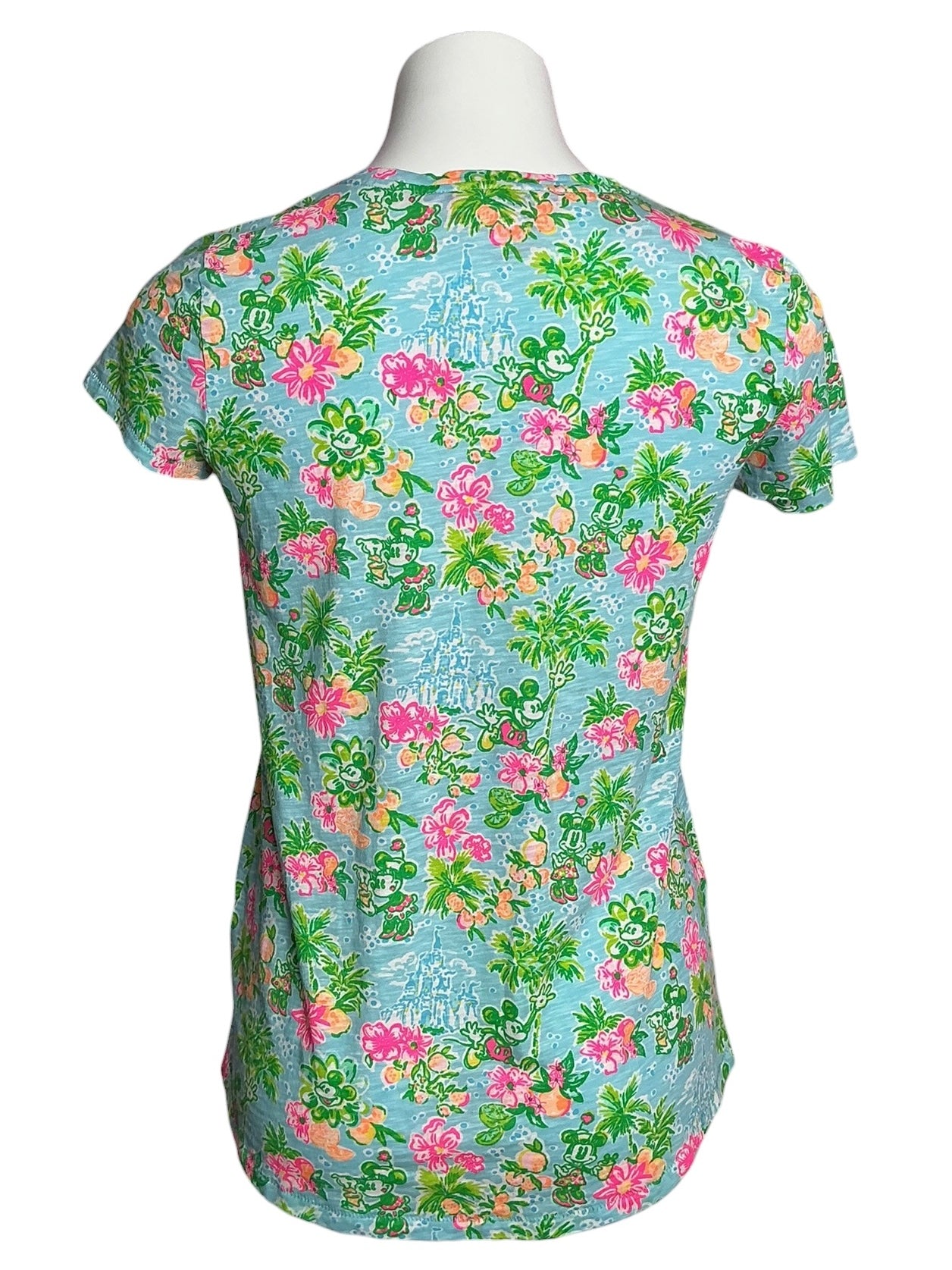 Lilly Pulitzer Etta V-Neck Tee Lilly Loves Disney - Size XS