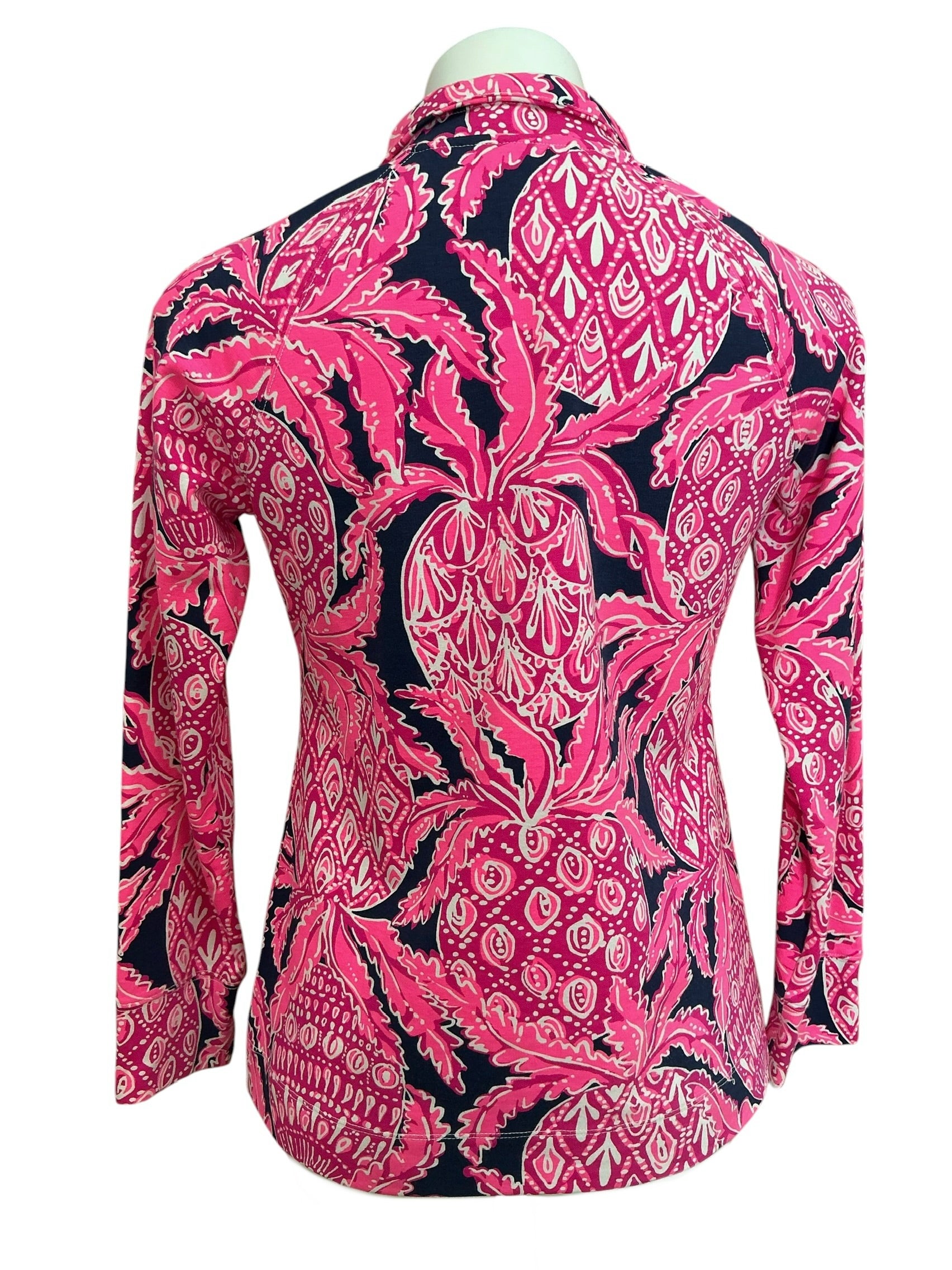 Lilly Pulitzer Skipper Popover Aegean Navy Coco Safari - Size S