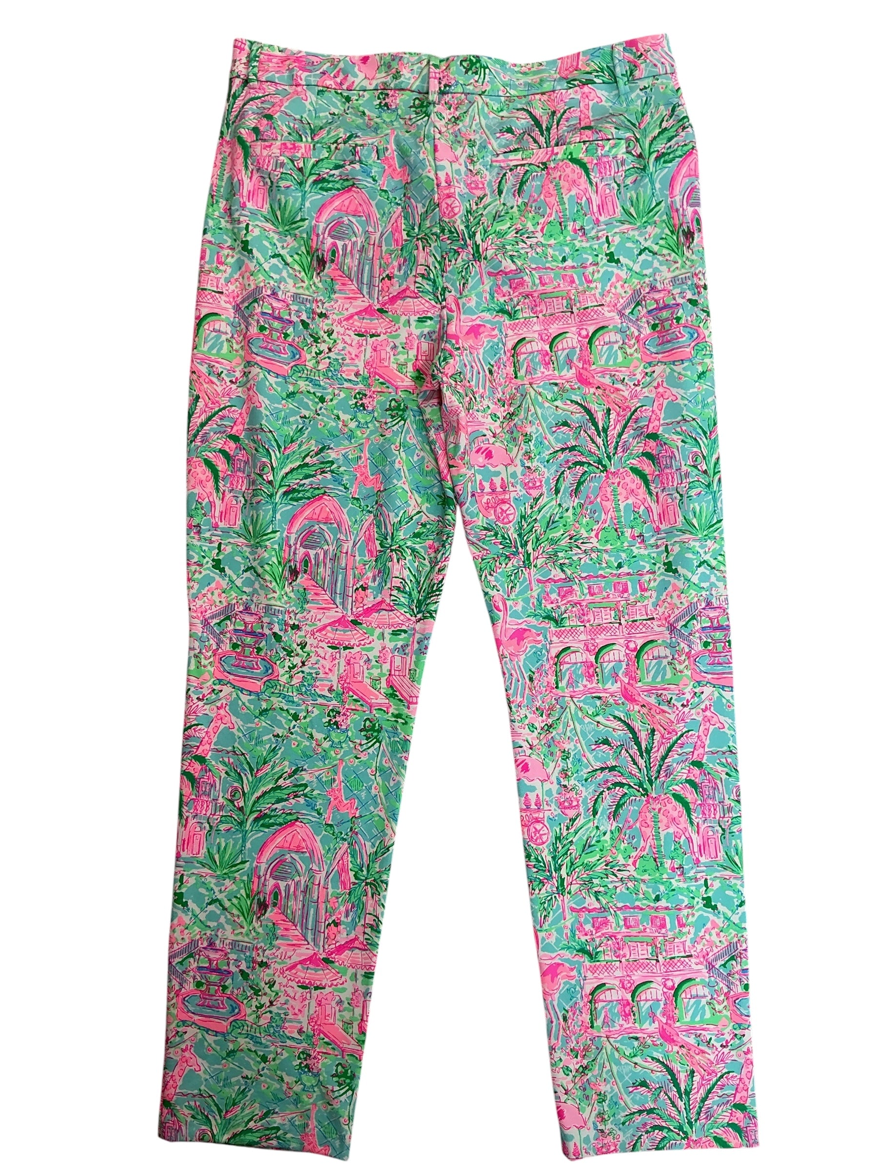 Lilly Pulitzer NWT Kelly Knit Pants Bali Blue Spotted On Worth - Size 16
