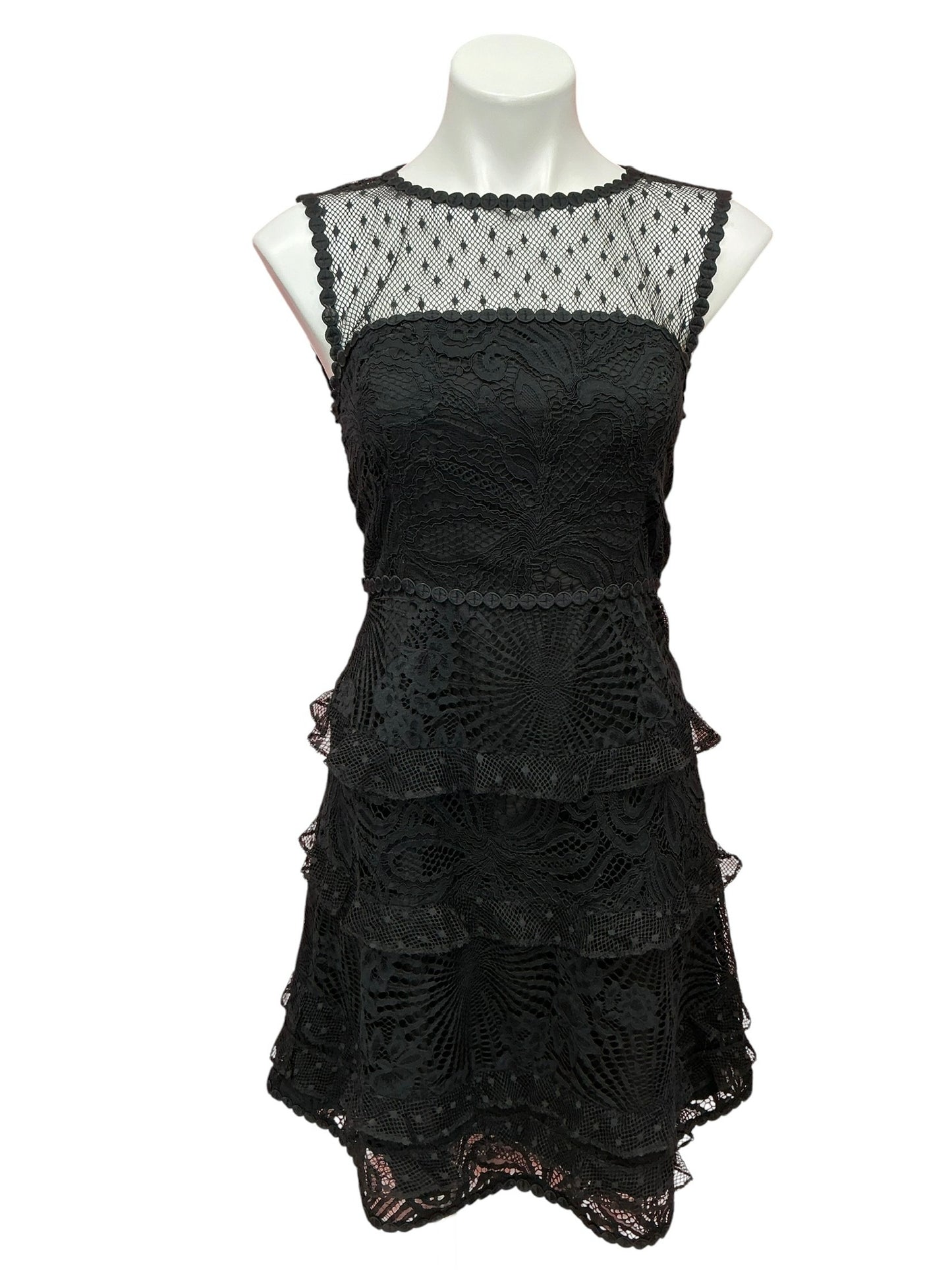 Lilly Pulitzer NWT Kasee Dress Onyx Black Floral Loopy Lace - Size 4