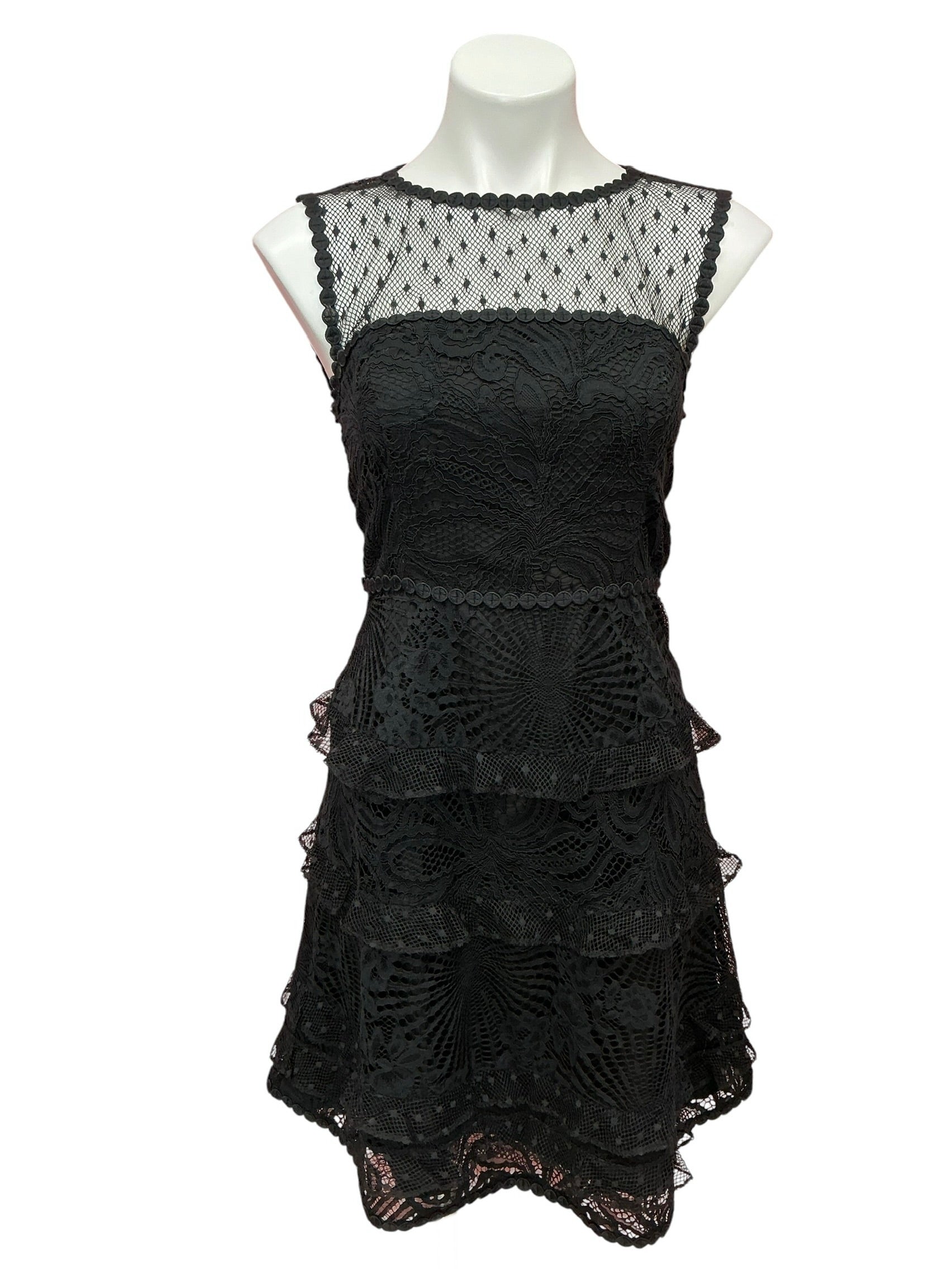 Lilly Pulitzer NWT Kasee Dress Onyx Black Floral Loopy Lace - Size 4