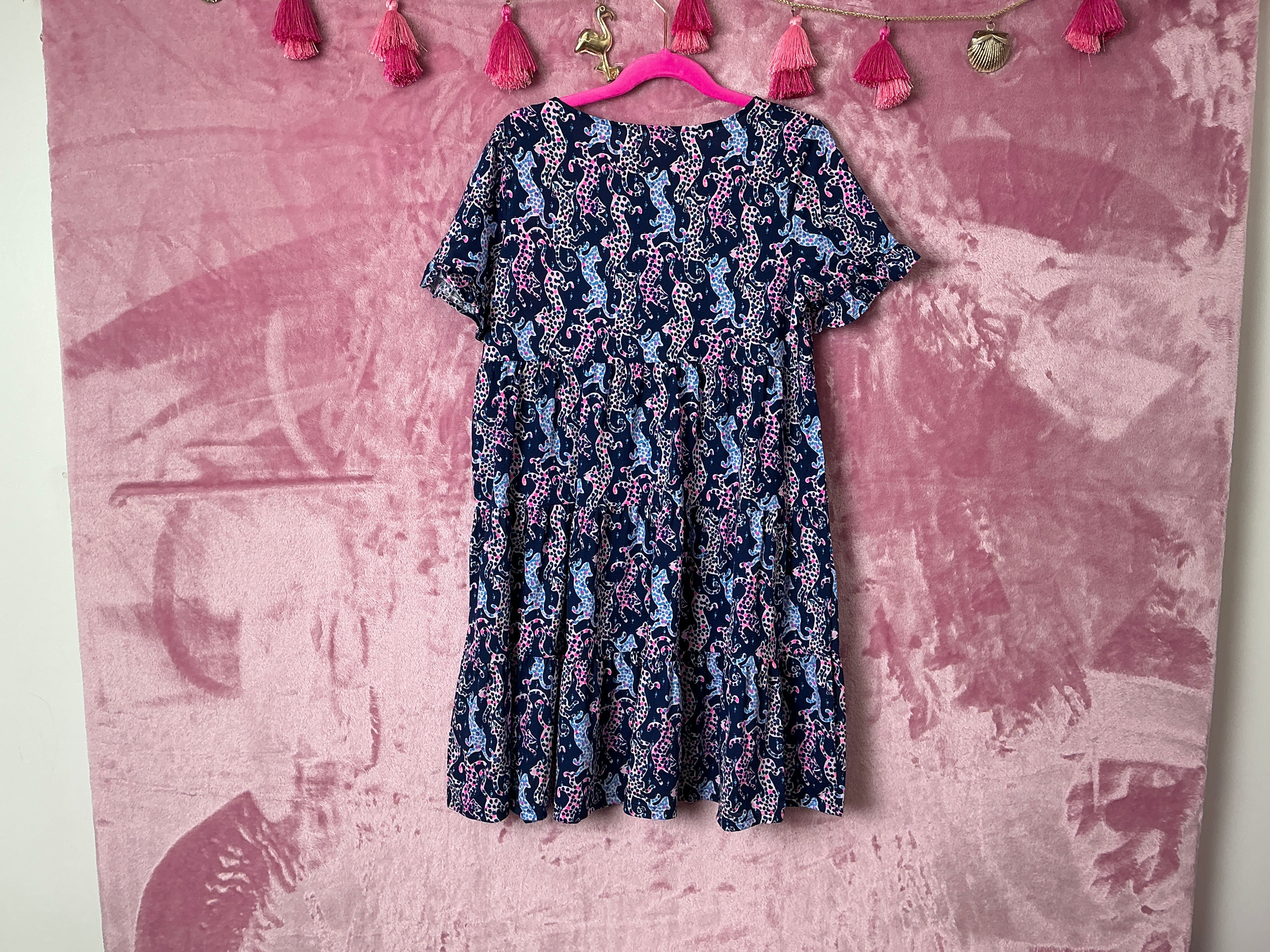 Lilly Pulitzer Kids Dress NWT - Mini Jodee Dress - Oyster Bay Navy - On The Catwalk - Size L 8-10